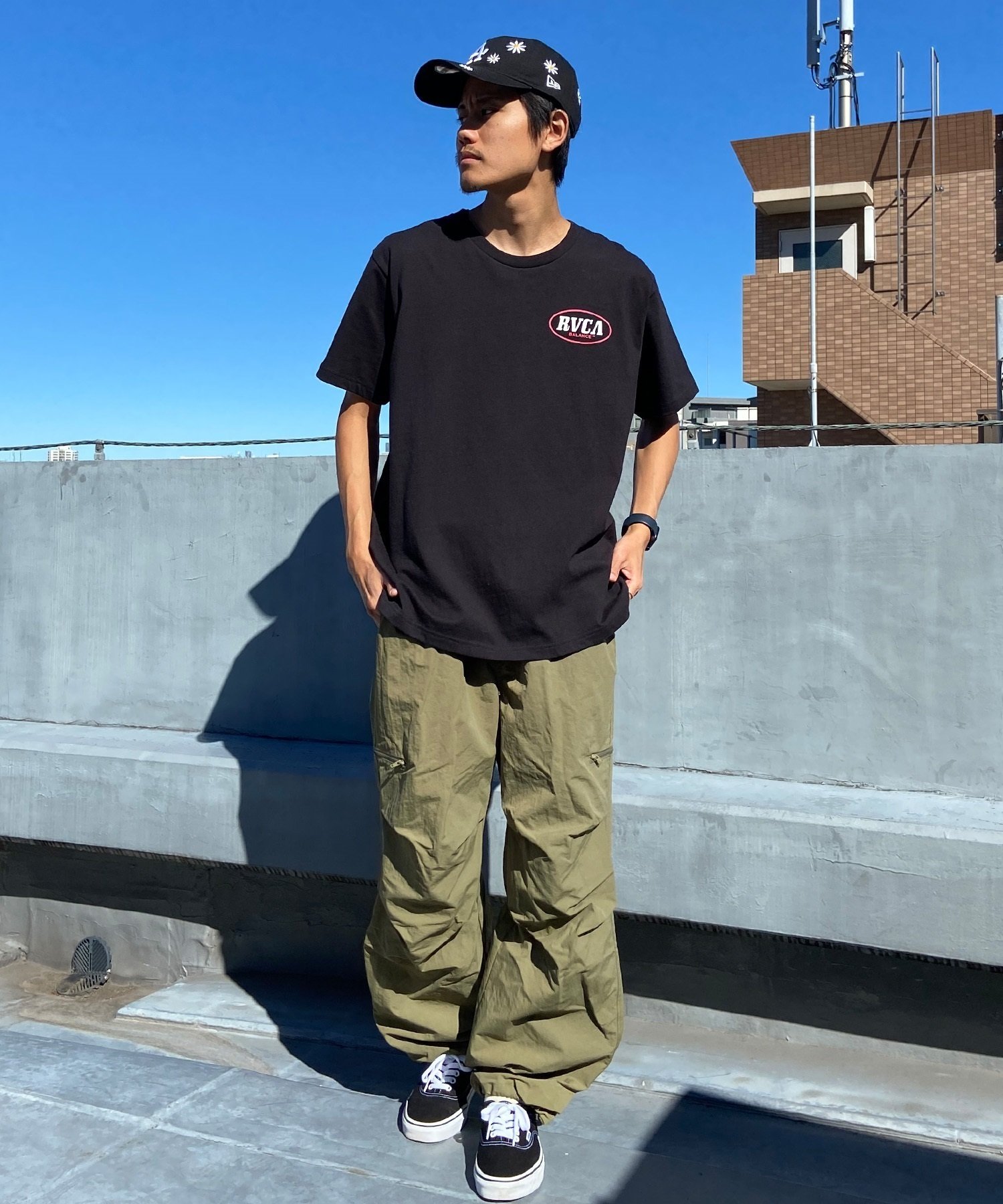 【クーポン対象】RVCA ルーカ メンズ 半袖 Tシャツ バックプリント コットン クルーネック BE041-233(CNJ0-S)