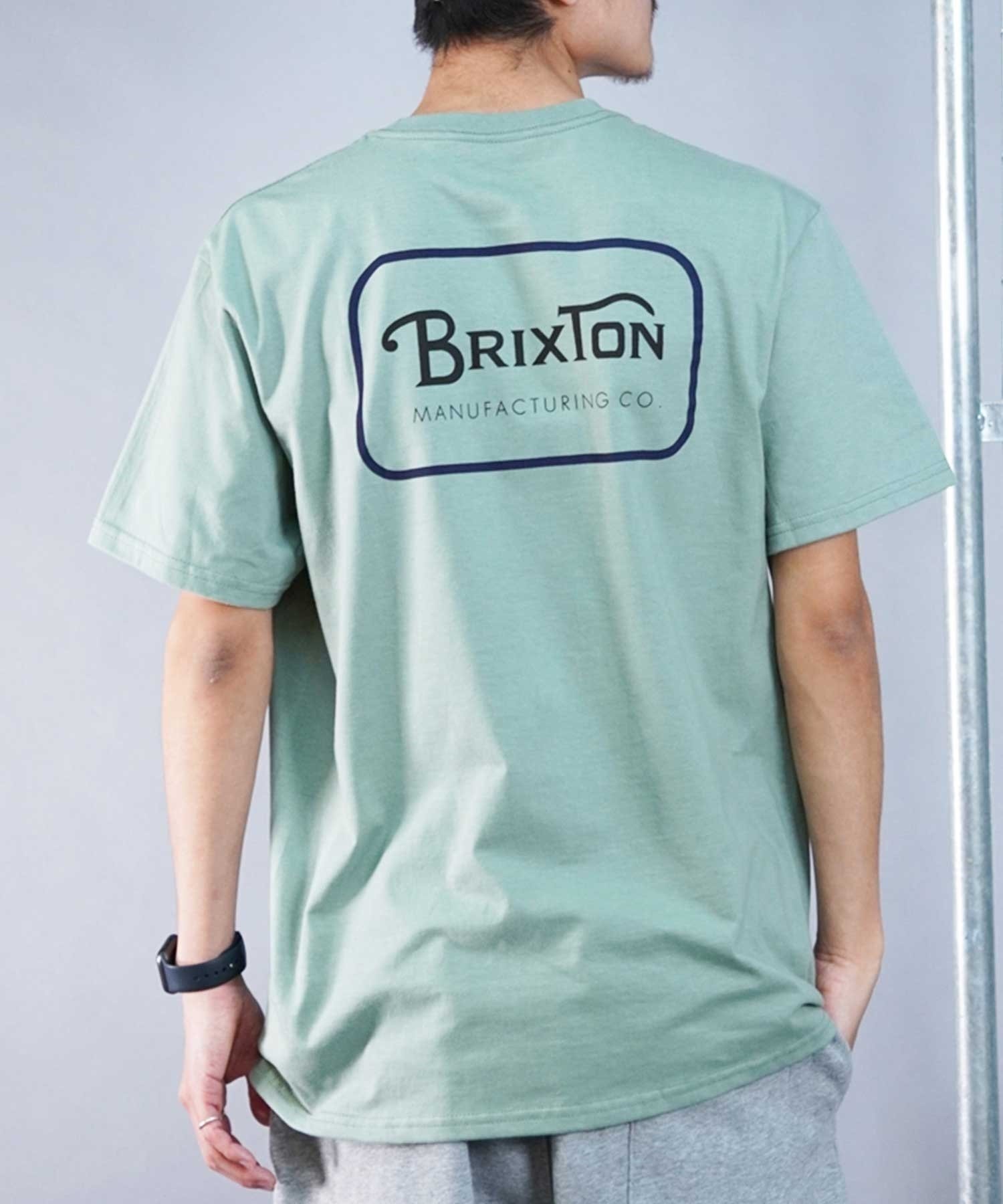 BRIXTON ブリクストン メンズ 半袖 Tシャツ バックプリント ブランドロゴ 17118(BLCRW-M)