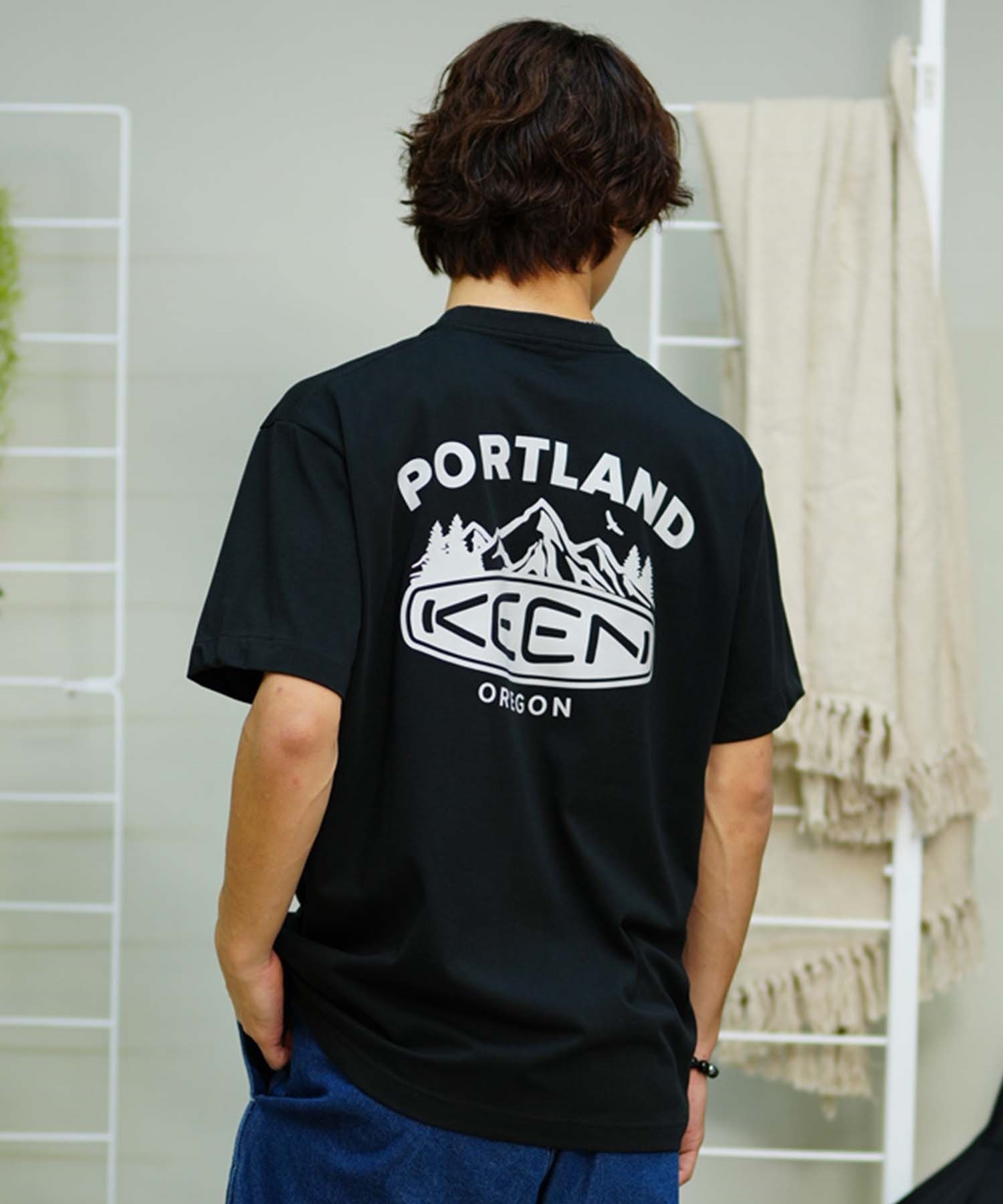 【ムラサキスポーツ限定】KEEN キーン メンズ Tシャツ 半袖 バックプリント ロゴ 1029891 1029892 1029893 1029894(TIMB-S)