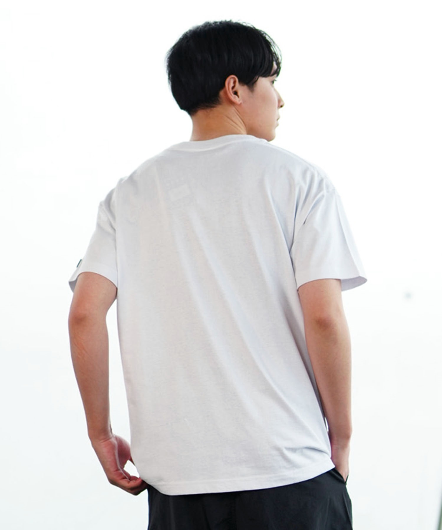 ELEMENT エレメント メンズ 半袖Tシャツ ロゴT プリントTシャツ バックプリント BE021-213(WHT-M)