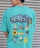 ELEMENT エレメント メンズ 半袖 Tシャツ オーバーサイズ バックプリント クルーネック タギング グラフィティ BE021-251(LGN-M)