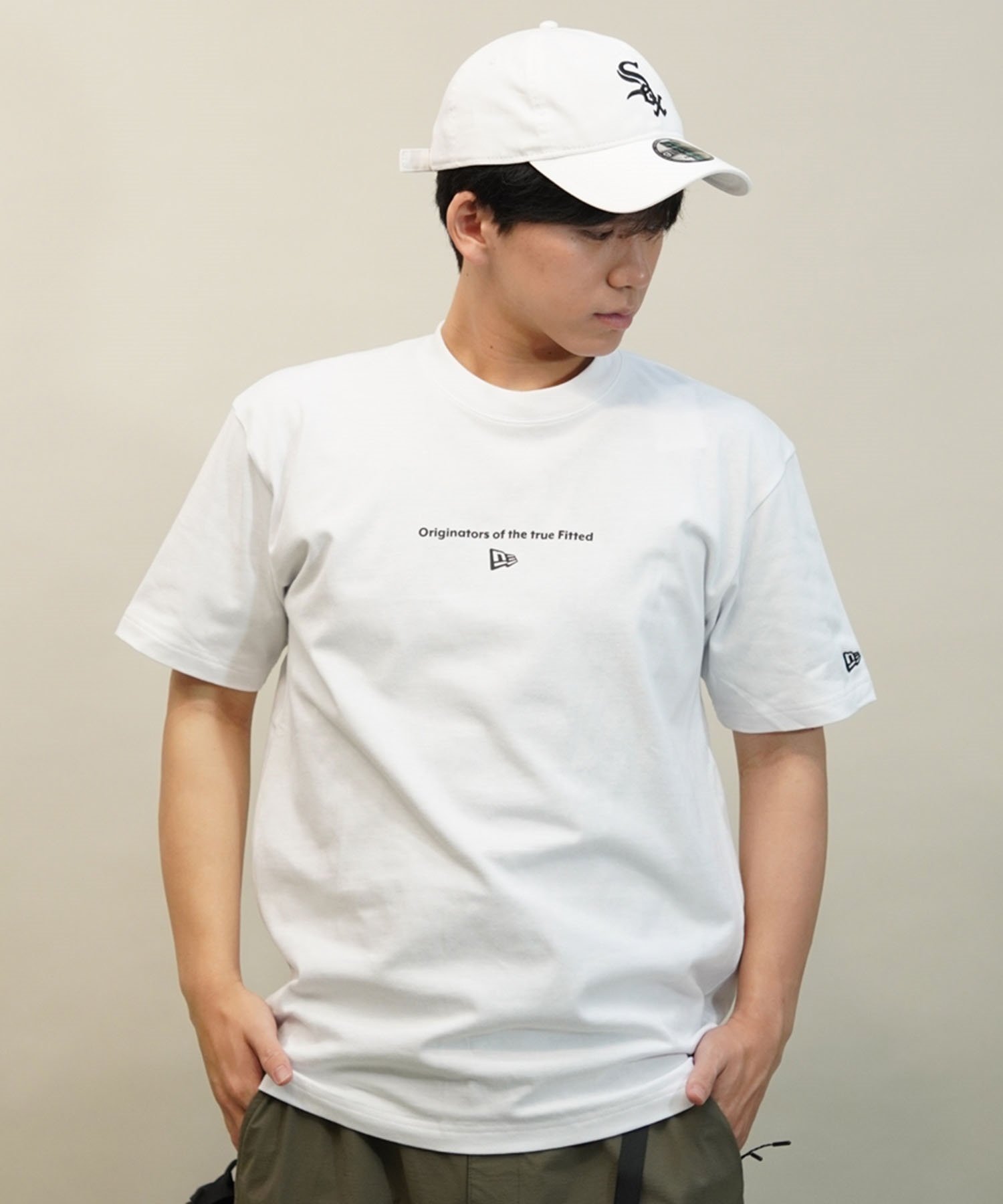 NEW ERA ニューエラ SS CT TEE CIRCLE OOTTF メンズ Tシャツ 半袖 定番 ロゴ バックプリント 14121902(WHI-M)