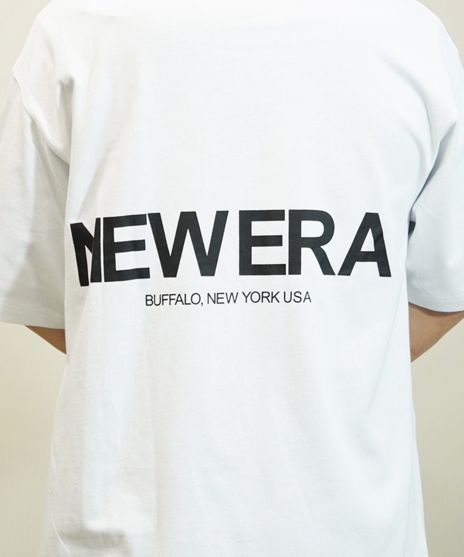 NEW ERA ニューエラ メンズ 半袖 Tシャツ バックプリント ブランドロゴ ホワイト 14121850(WHI-M)