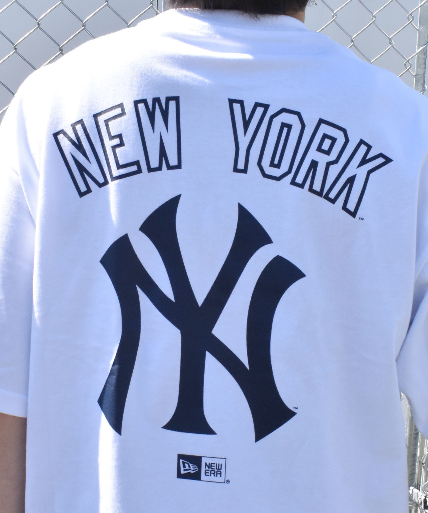 【ムラサキスポーツ限定】 NEW ERA ニューエラ SSOT メンズ 半袖 Tシャツ オーバーサイズ バックプリント MLB 14334728(WHI-M)