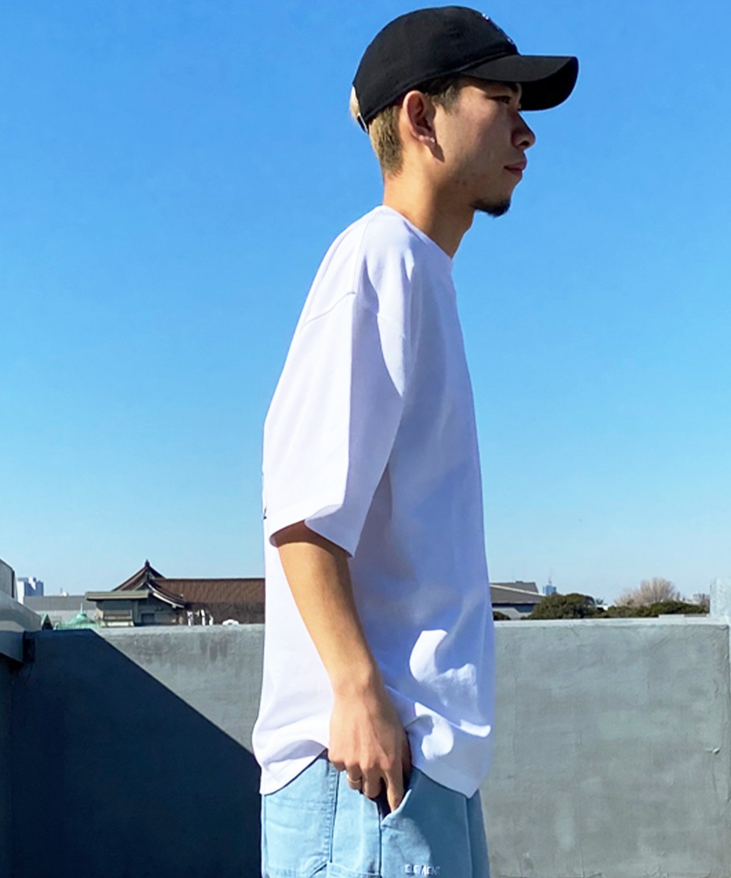 【ムラサキスポーツ限定】 NEW ERA ニューエラ メンズ 半袖 Tシャツ オーバーサイズ バックプリント 吸汗速乾 ホワイト 14334735(WHI-M)