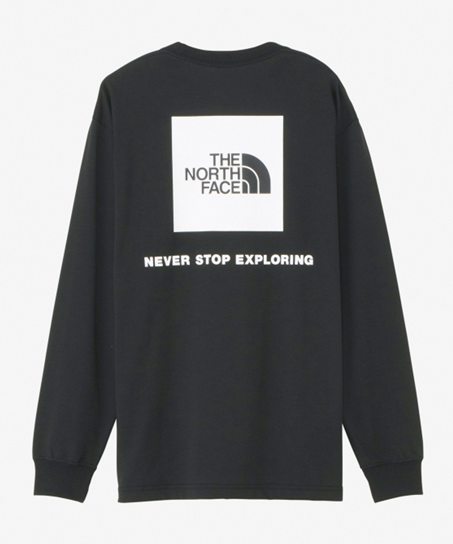 THE NORTH FACE ザ・ノース・フェイス メンズ ロングスリーブバックスクエアロゴティー 長袖 Tシャツ ロンT ブラック NT32442 K(K-M)