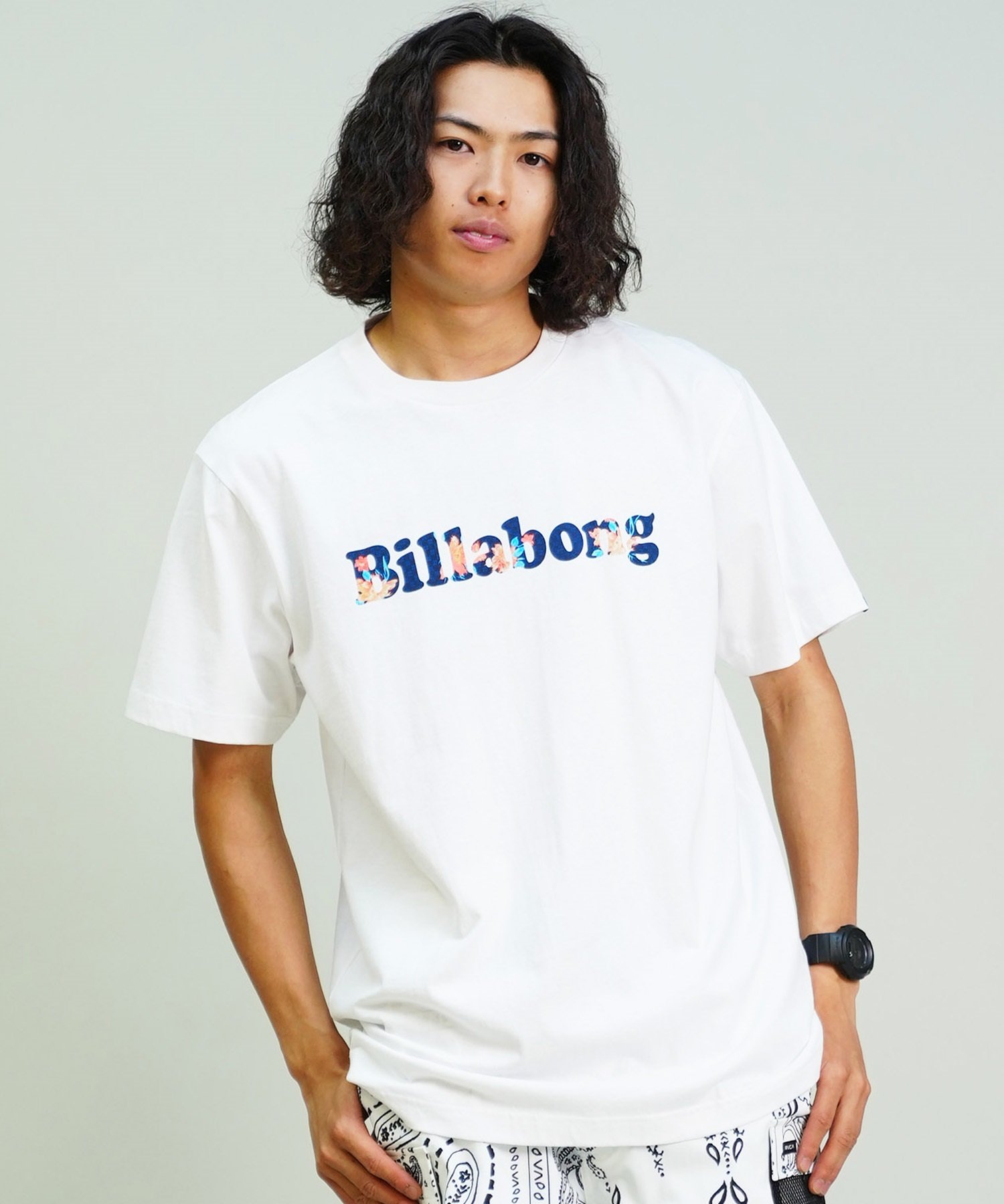 BILLABONG ビラボン 半袖 Tシャツ メンズ レギュラーフィット ブランドロゴ BUBBLES BE01A-200(WBL-S)