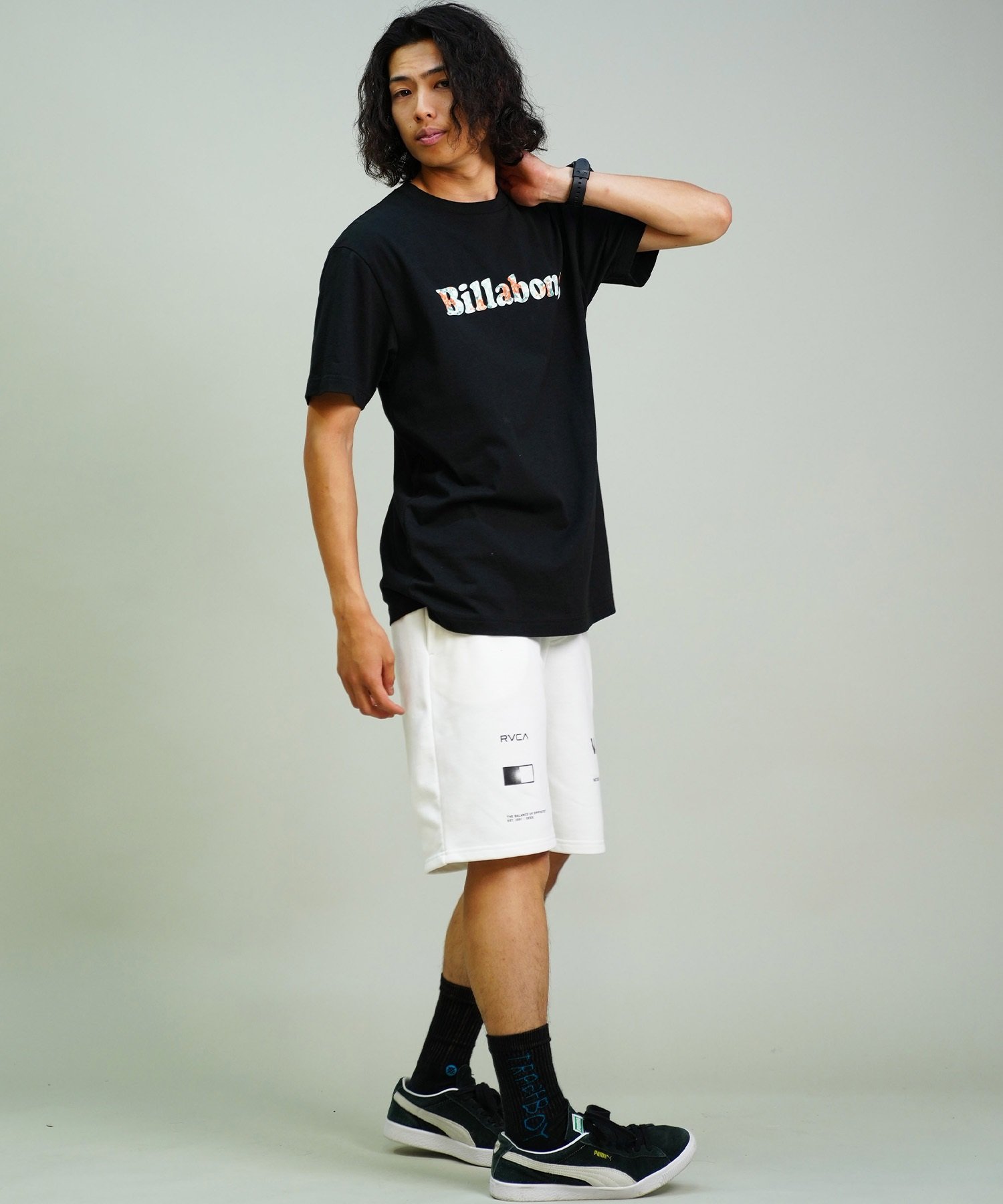 BILLABONG ビラボン 半袖 Tシャツ メンズ レギュラーフィット ブランドロゴ BUBBLES BE01A-200(WBL-S)