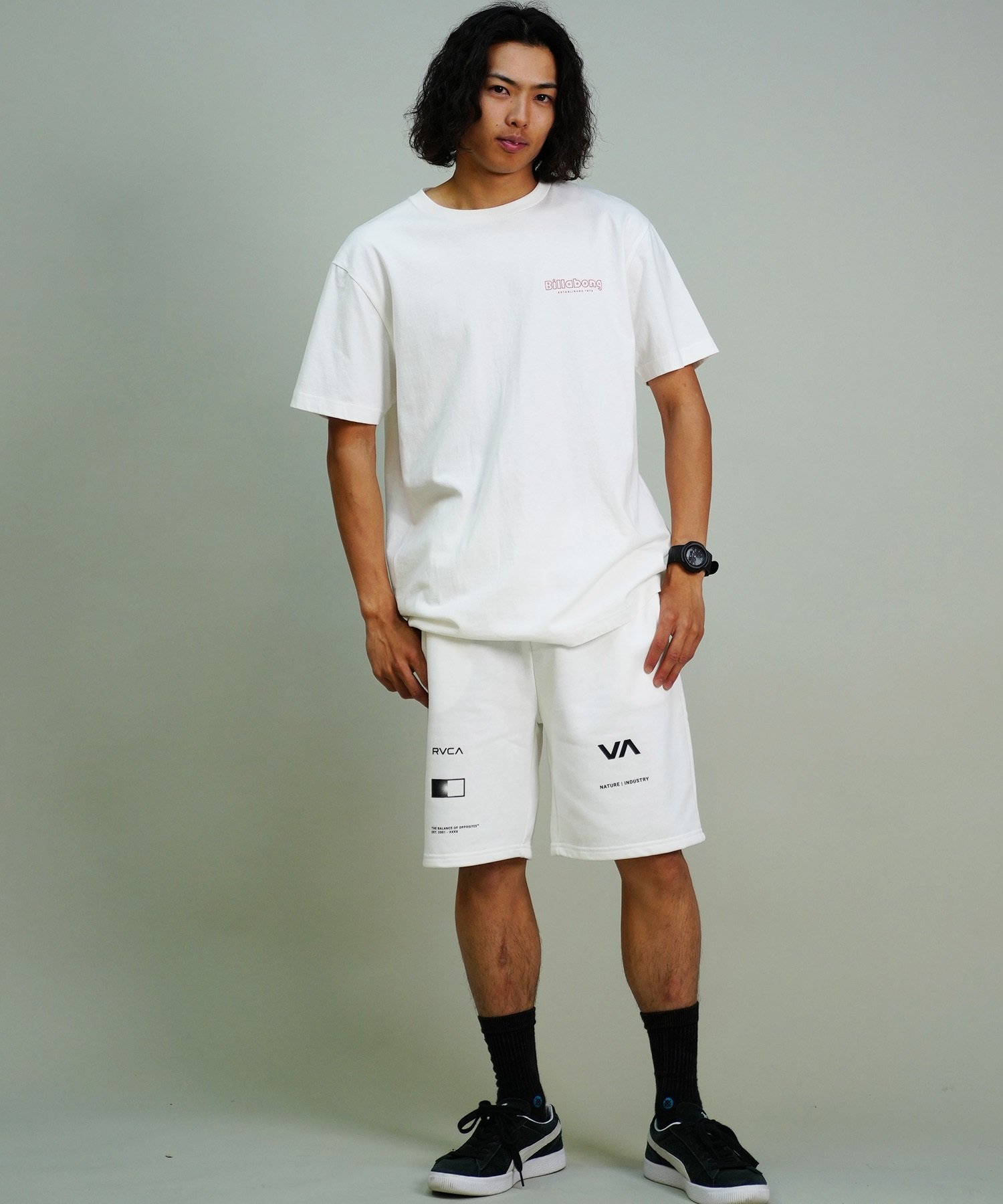 BILLABONG ビラボン 半袖 Tシャツ メンズ フォトT バックプリント レギュラーフィット LAYBACK BE01A-206(OFW-M)