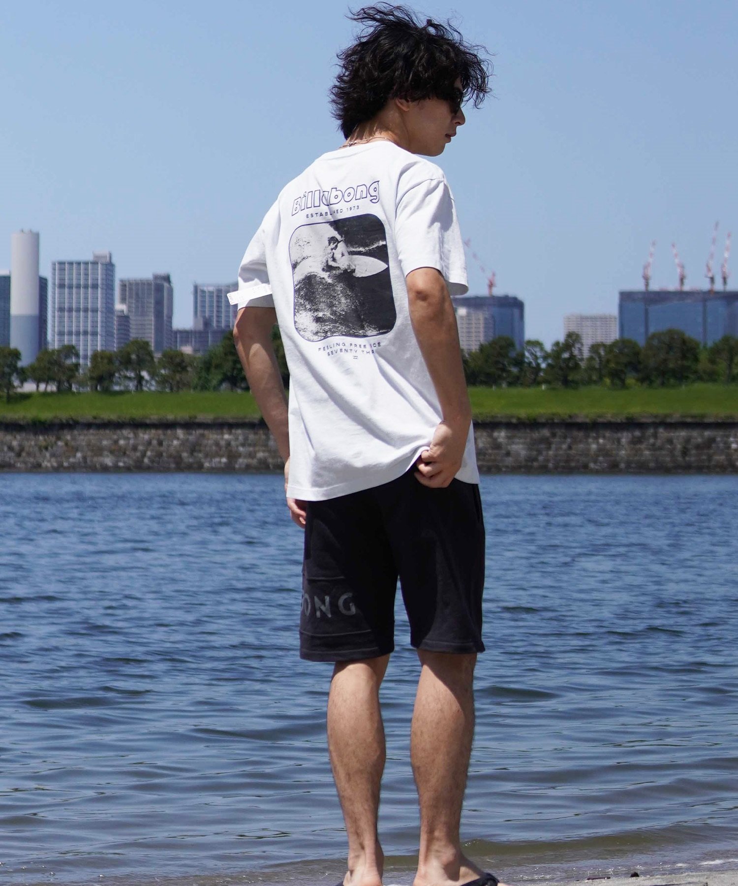 BILLABONG ビラボン 半袖 Tシャツ メンズ フォトT バックプリント レギュラーフィット LAYBACK BE01A-206(OFW-M)