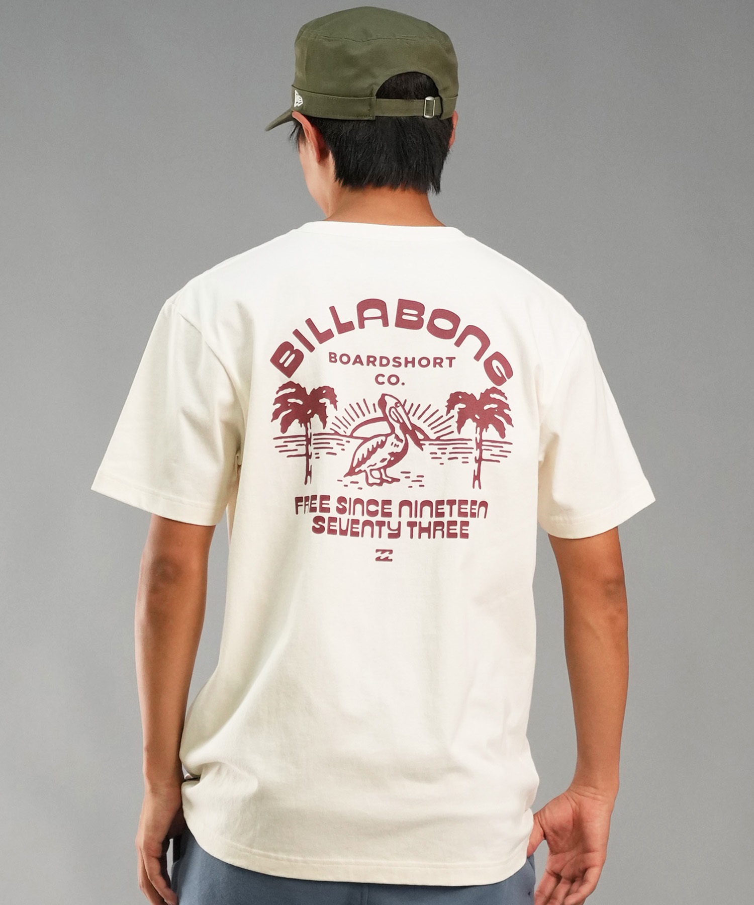 BILLABONG ビラボン 半袖 Tシャツ メンズ バックプリント レギュラーフィット LOUNGE BE01A-207(CRM-M)