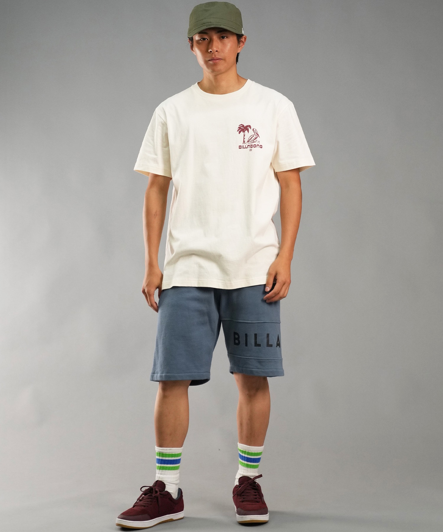 BILLABONG ビラボン 半袖 Tシャツ メンズ バックプリント レギュラーフィット LOUNGE BE01A-207(CRM-M)