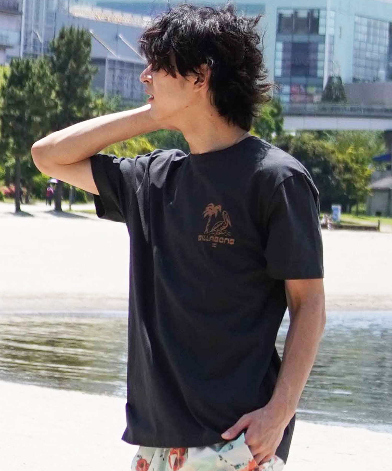 BILLABONG ビラボン 半袖 Tシャツ メンズ バックプリント レギュラーフィット LOUNGE BE01A-207(CRM-M)