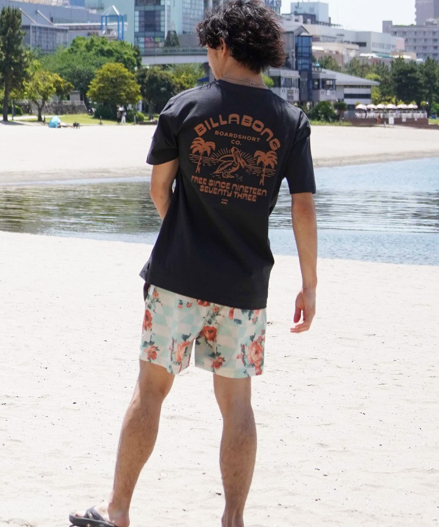 BILLABONG ビラボン 半袖 Tシャツ メンズ バックプリント レギュラーフィット LOUNGE BE01A-207(CRM-M)