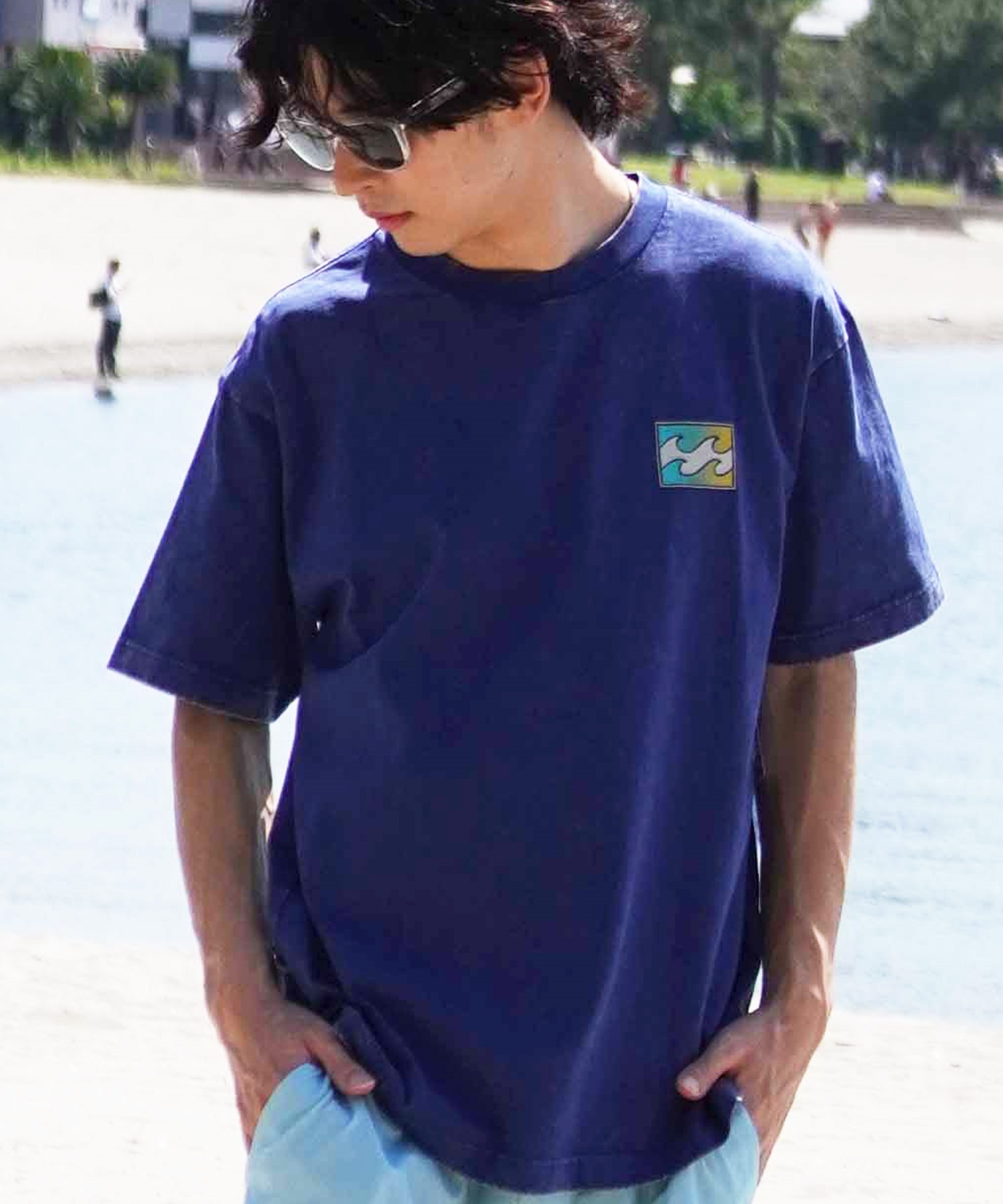 BILLABONG ビラボン 半袖 Tシャツ メンズ バックプリント オーバーフィット CRAYON WAVE BE01A-210(BLK-M)