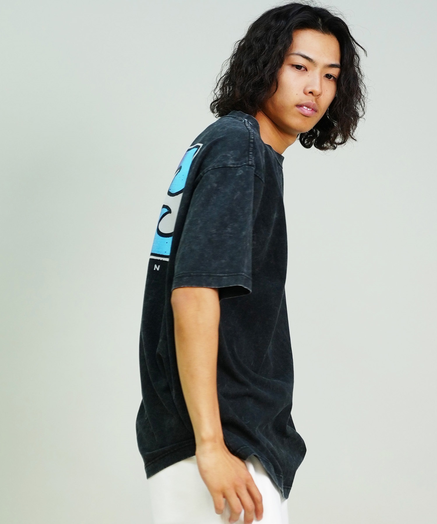 BILLABONG ビラボン 半袖 Tシャツ メンズ バックプリント オーバーフィット CRAYON WAVE BE01A-210(BLK-M)