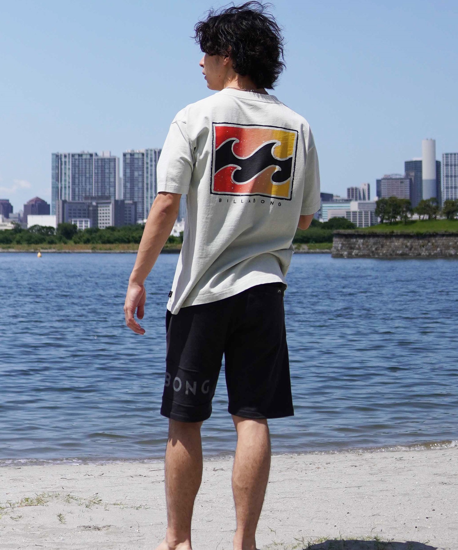 BILLABONG ビラボン 半袖 Tシャツ メンズ バックプリント オーバーフィット CRAYON WAVE BE01A-210(BLK-M)