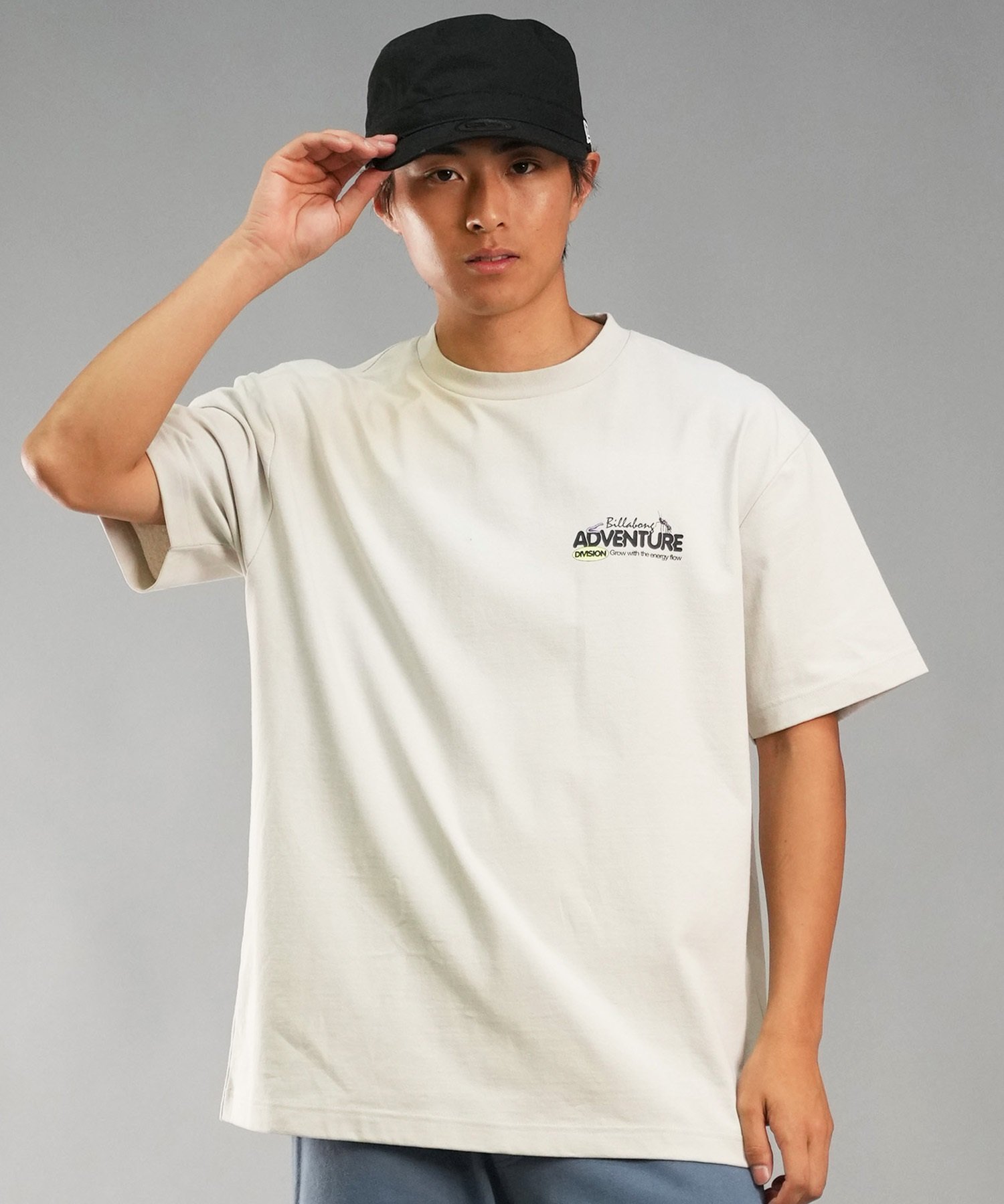 BILLABONG ビラボン 半袖 Tシャツ メンズ バックプリント オーバーフィット 速乾 FREQUENCY BE01A-216(LGR-M)