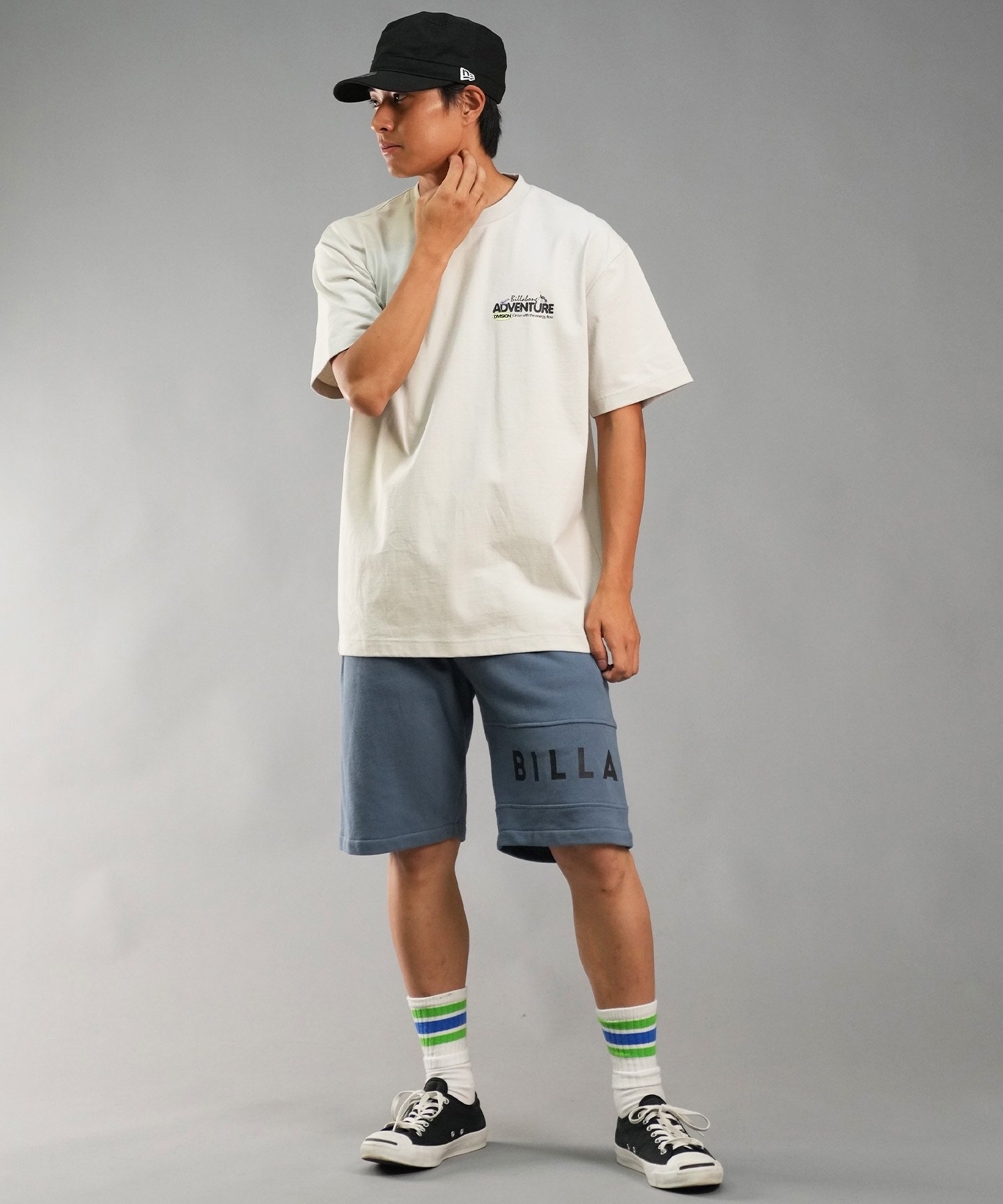 BILLABONG ビラボン 半袖 Tシャツ メンズ バックプリント オーバーフィット 速乾 FREQUENCY BE01A-216(LGR-M)