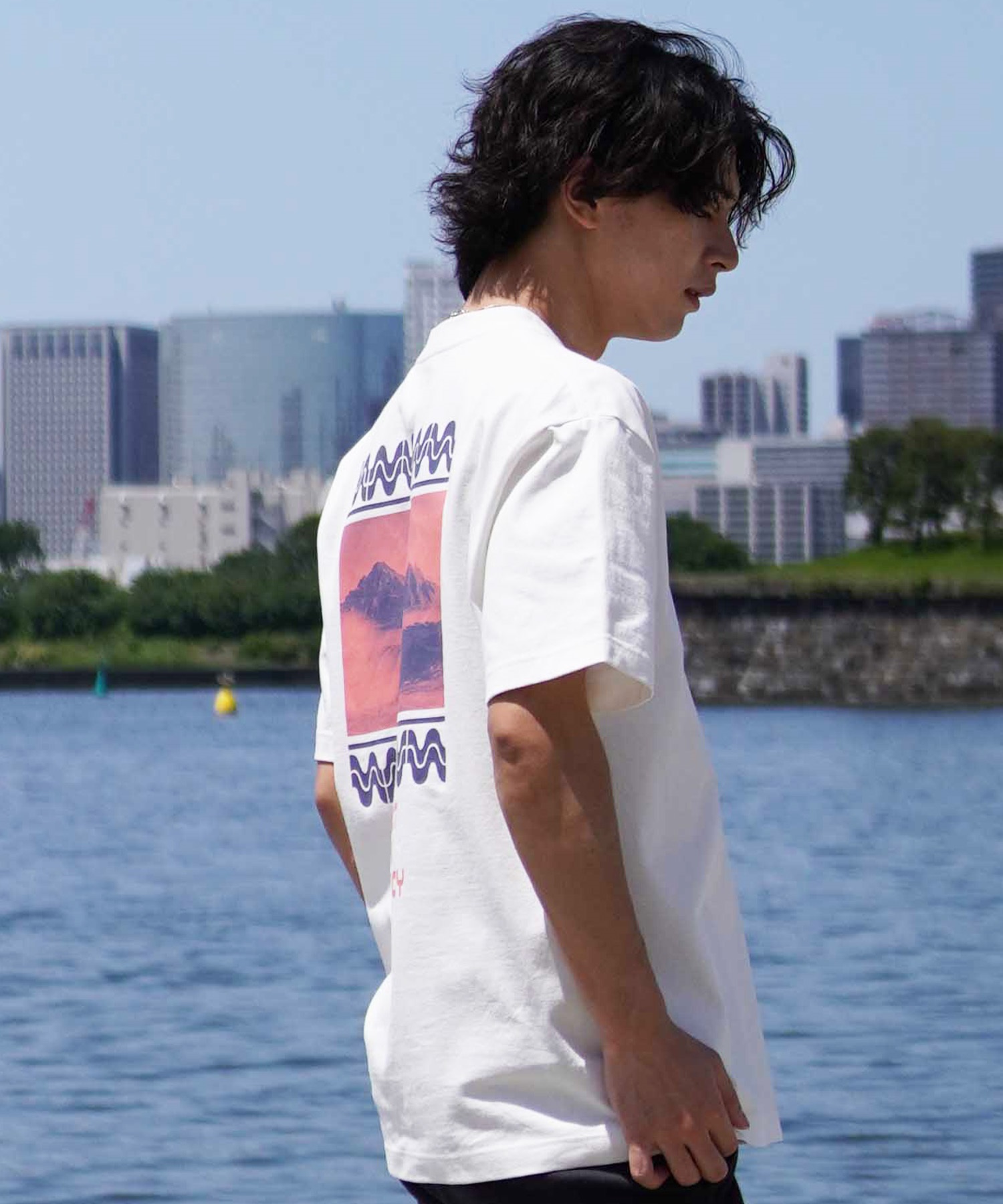 BILLABONG ビラボン 半袖 Tシャツ メンズ バックプリント オーバーフィット 速乾 FREQUENCY BE01A-216(LGR-M)