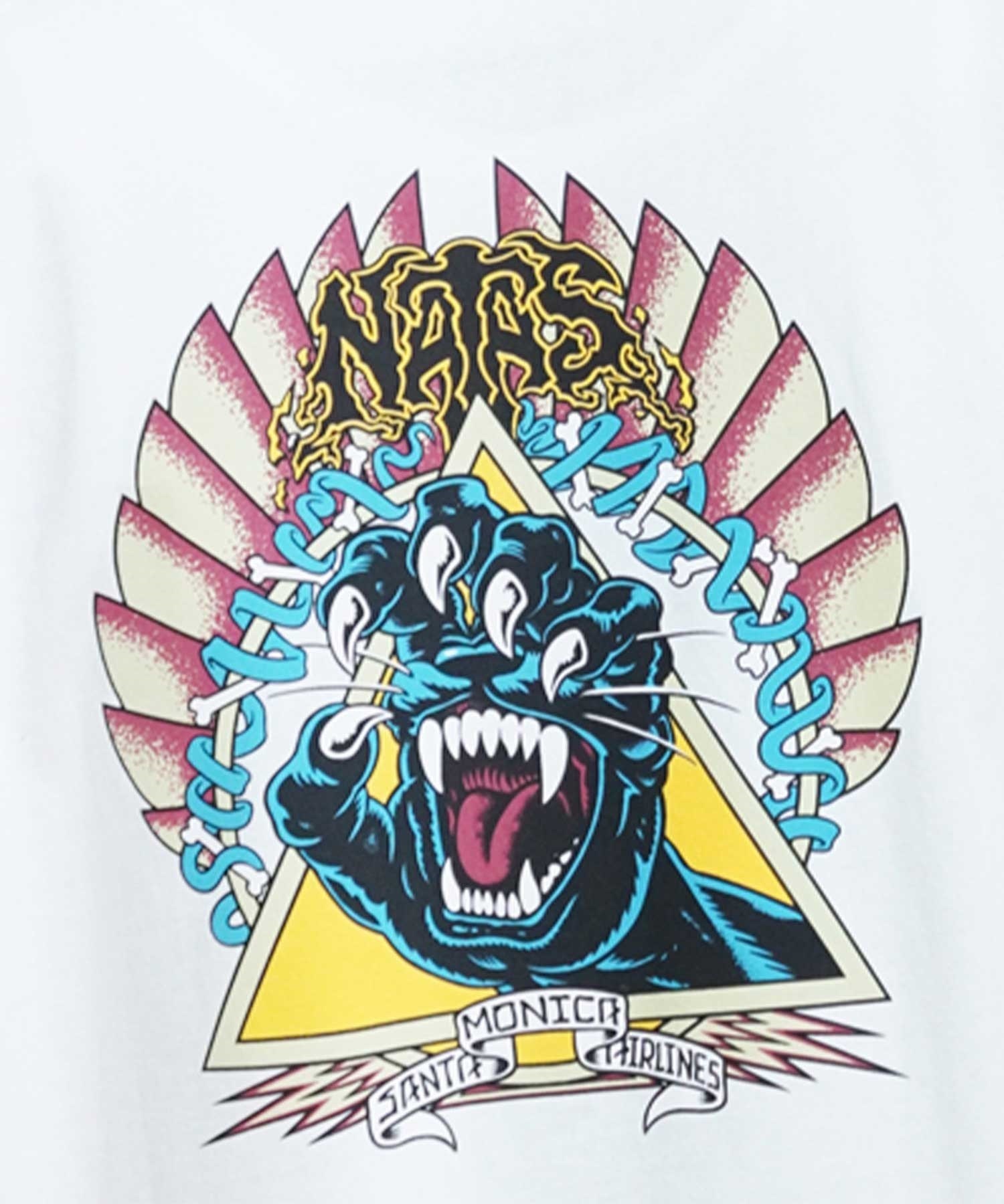 【ムラサキスポーツ限定】 SANTACRUZ サンタクルーズ Natas Screaming Panther S S Tee メンズ 半袖 Tシャツ 502241414(OFFBK-M)