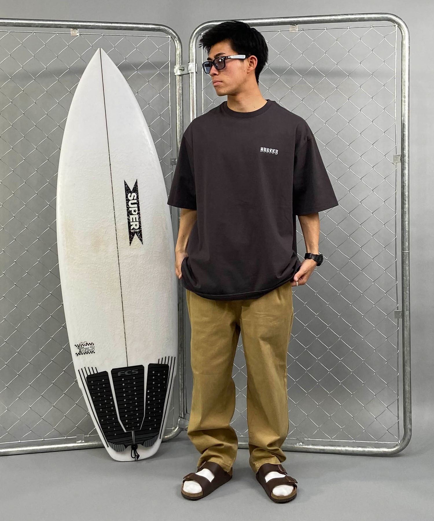 Hurley ハーレー バンダナ バックプリント ティー メンズ ショートスリーブ Tシャツ 24MRSMSS04(CGY-S)