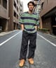 Hurley ハーレー メンズ 半袖 Tシャツ オーバーサイズ ボーダー柄  MSS2411019(GRY-M)