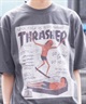 THRASHER スラッシャー メンズ 半袖 Tシャツ ピグメント染 MAGAZINE COVER THM-24SPSST05 ムラサキスポーツ限定(BLK-M)