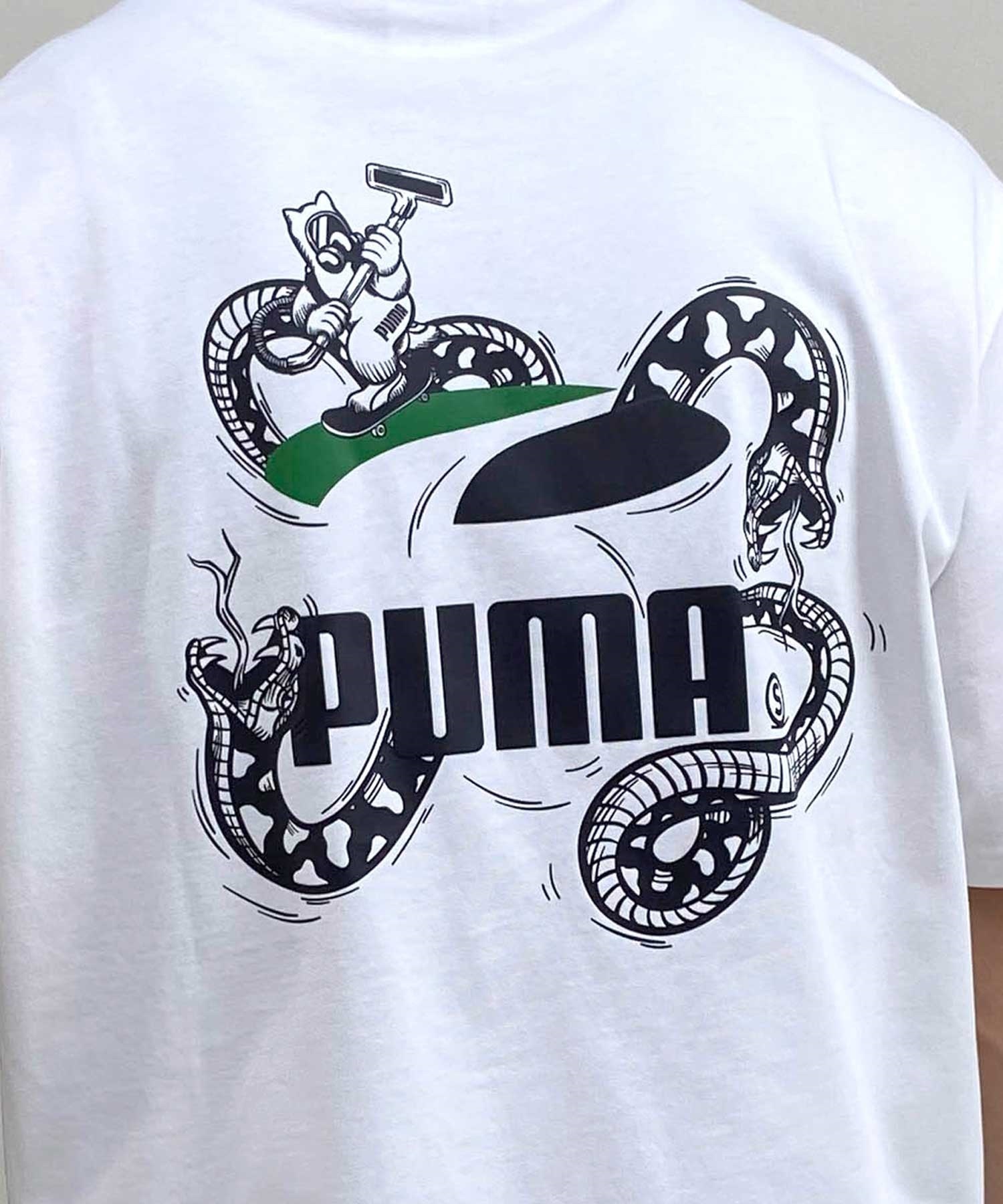 PUMA プーマ スケートボーディング スケートボード メンズ 半袖 Tシャツ 625697(01-M)