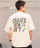 FORGET NEVER フォーゲットネバー メンズ 半袖Ｔシャツ バックプリント オーバーサイズ 242OO1ST201FN ムラサキスポーツ限定(WHT-M)