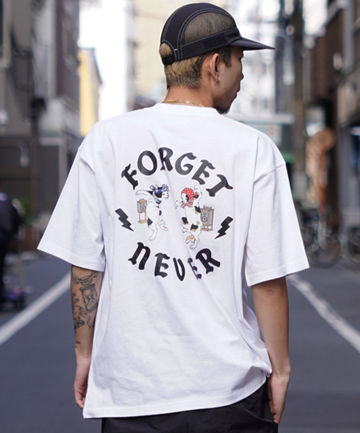 FORGET NEVER フォーゲットネバー メンズ 半袖Ｔシャツ バックプリント 