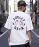 FORGET NEVER フォーゲットネバー メンズ 半袖Ｔシャツ バックプリント オーバーサイズ 242OO1ST203FN ムラサキスポーツ限定(BLK-M)