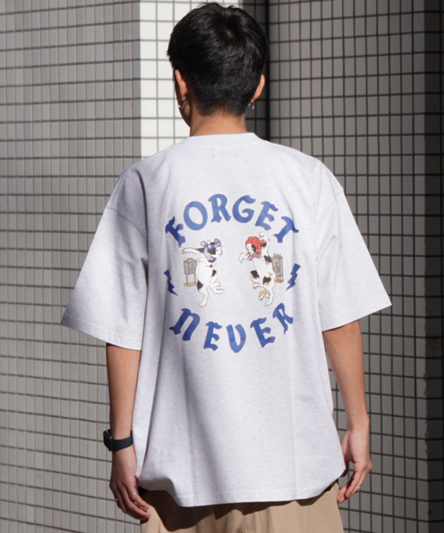 FORGET NEVER フォーゲットネバー メンズ 半袖Ｔシャツ バックプリント 