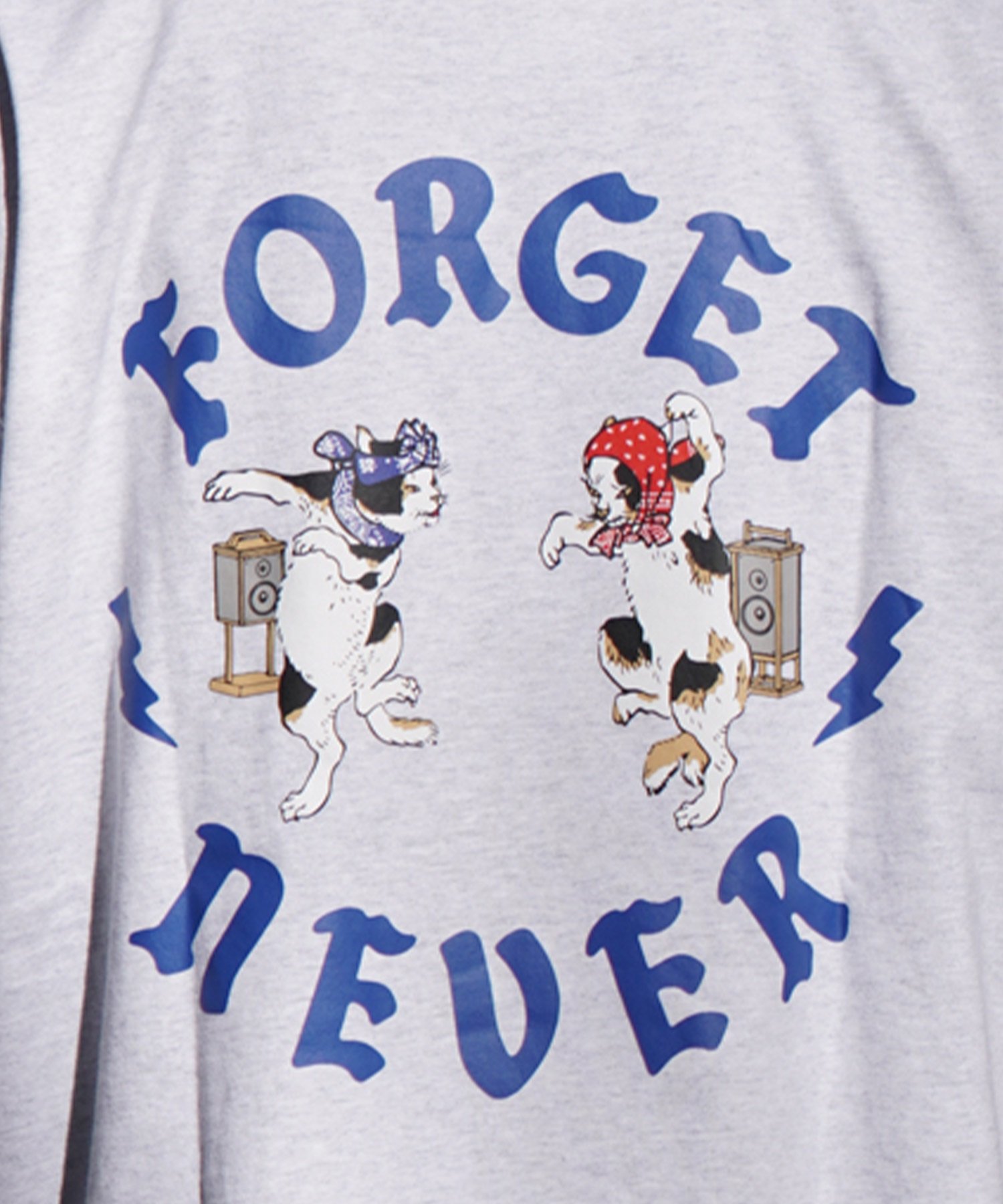 FORGET NEVER フォーゲットネバー メンズ 半袖Ｔシャツ バックプリント オーバーサイズ 242OO1ST203FN ムラサキスポーツ限定(BLK-M)