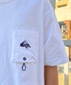 【クーポン対象】QUIKSILVER クイックシルバー メンズ ポケットTシャツ 半袖 ポケT バックプリント クルーネック レギュラーフィット ピグメント加工 QST242006(CHC-M)
