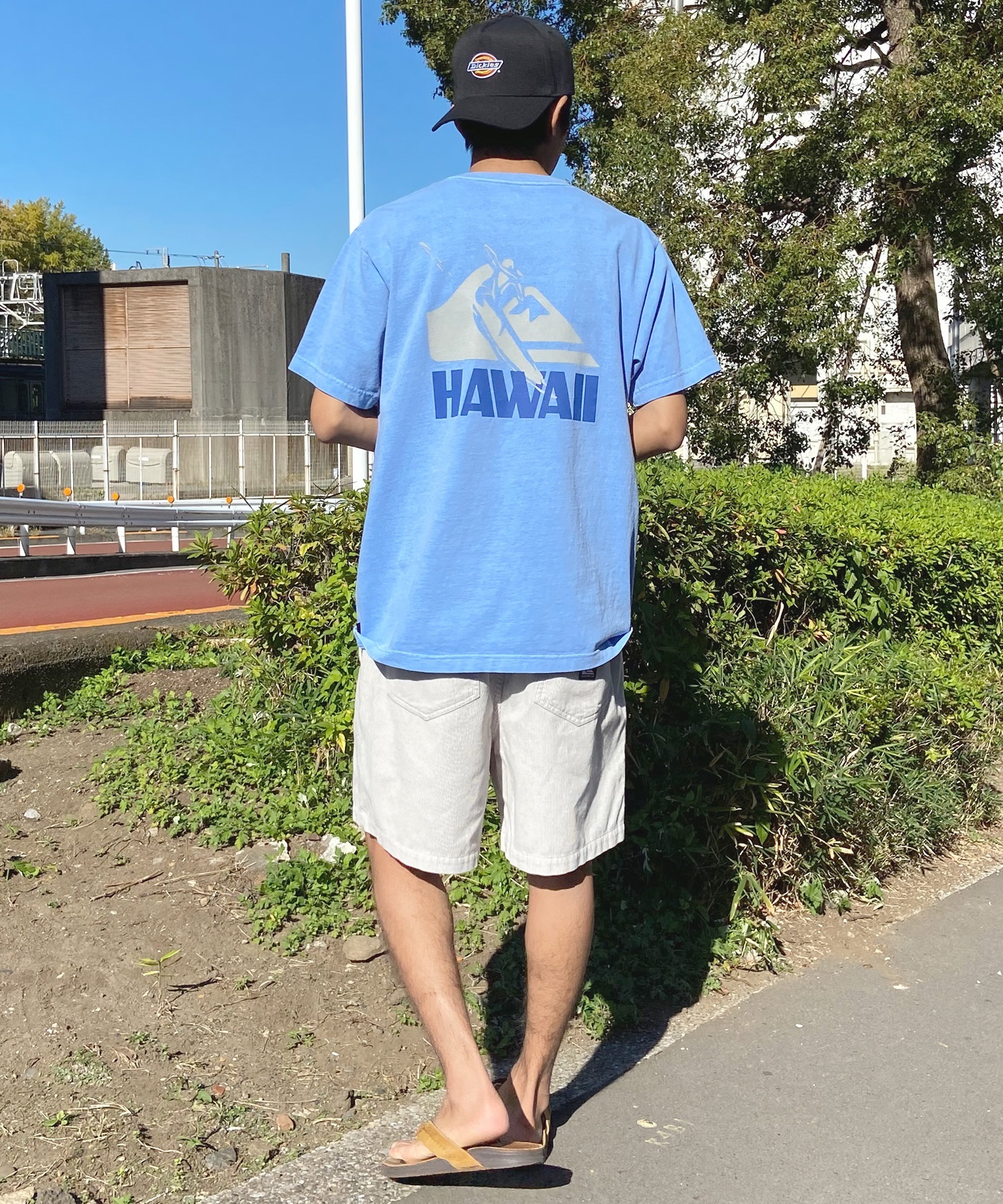 【クーポン対象】QUIKSILVER クイックシルバー メンズ ポケットTシャツ 半袖 ポケT バックプリント クルーネック レギュラーフィット ピグメント加工 QST242006(CHC-M)