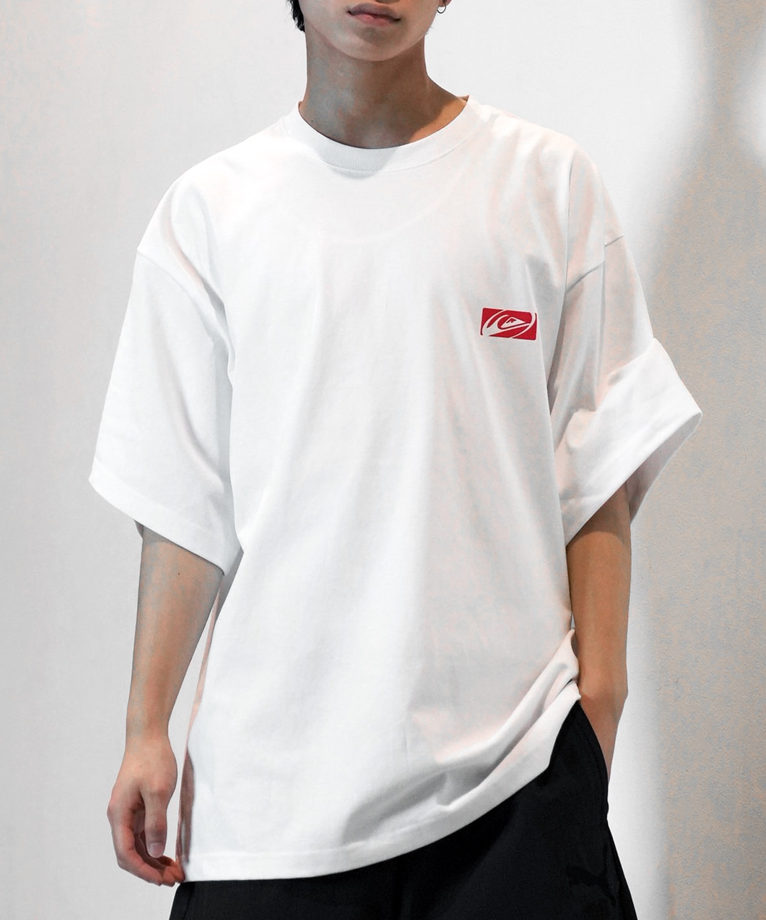 QUIKSILVER クイックシルバー 半袖 Tシャツ メンズ バックプリントTee オーバーサイズ QST242614M ムラサキスポーツ限定(WHT1-M)