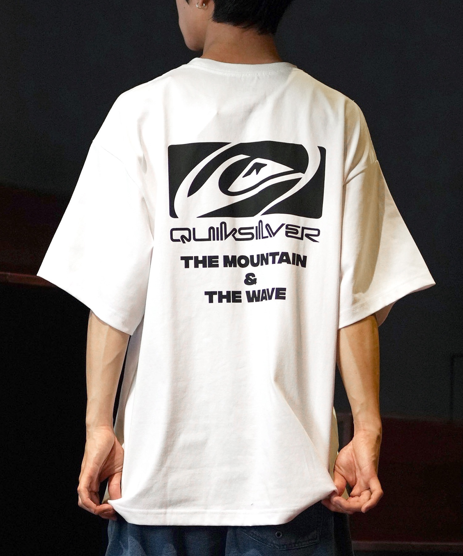 QUIKSILVER クイックシルバー 半袖 Tシャツ メンズ バックプリントTee オーバーサイズ QST242614M ムラサキスポーツ限定(WHT1-M)