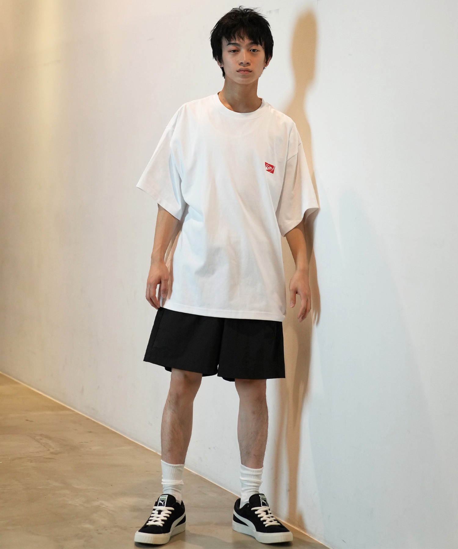 QUIKSILVER クイックシルバー 半袖 Tシャツ メンズ バックプリントTee オーバーサイズ QST242614M ムラサキスポーツ限定(WHT1-M)