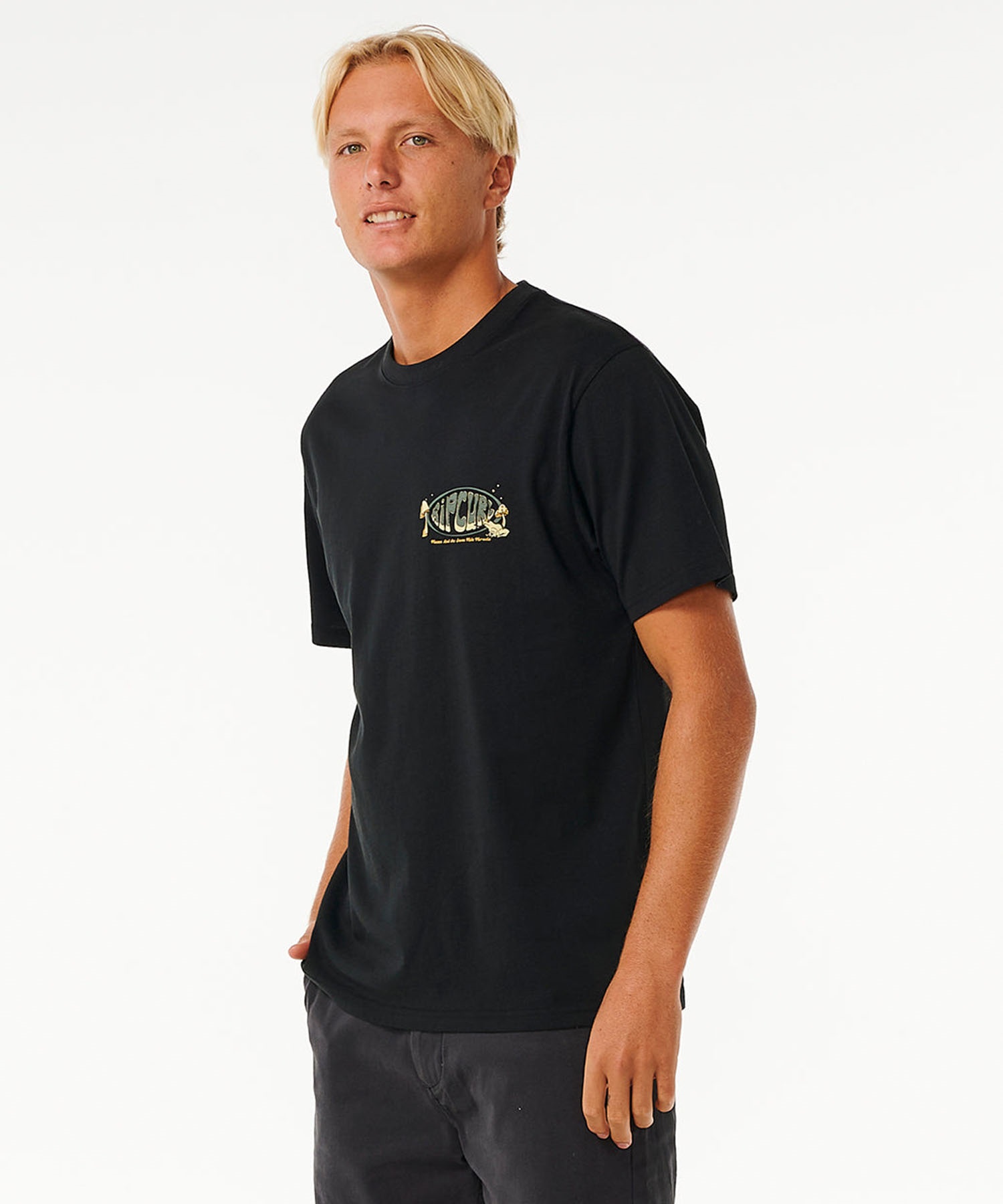 RIP CURL リップカール M MASON PIPELINER TEE メンズ 半袖Tシャツ バックプリント 0F3MTE(BK-M)