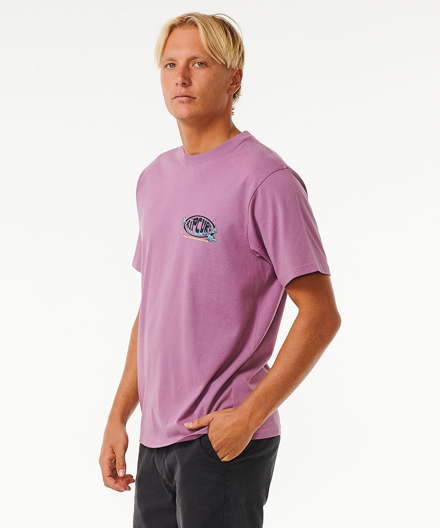 RIP CURL リップカール M MASON PIPELINER TEE メンズ 半袖Tシャツ バックプリント 0F3MTE(BK-M)