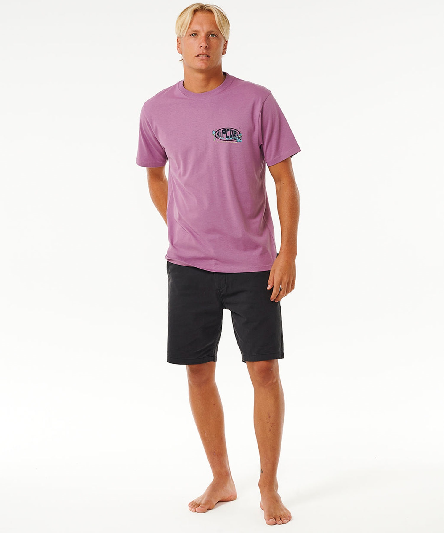 RIP CURL リップカール M MASON PIPELINER TEE メンズ 半袖Tシャツ バックプリント 0F3MTE(BK-M)