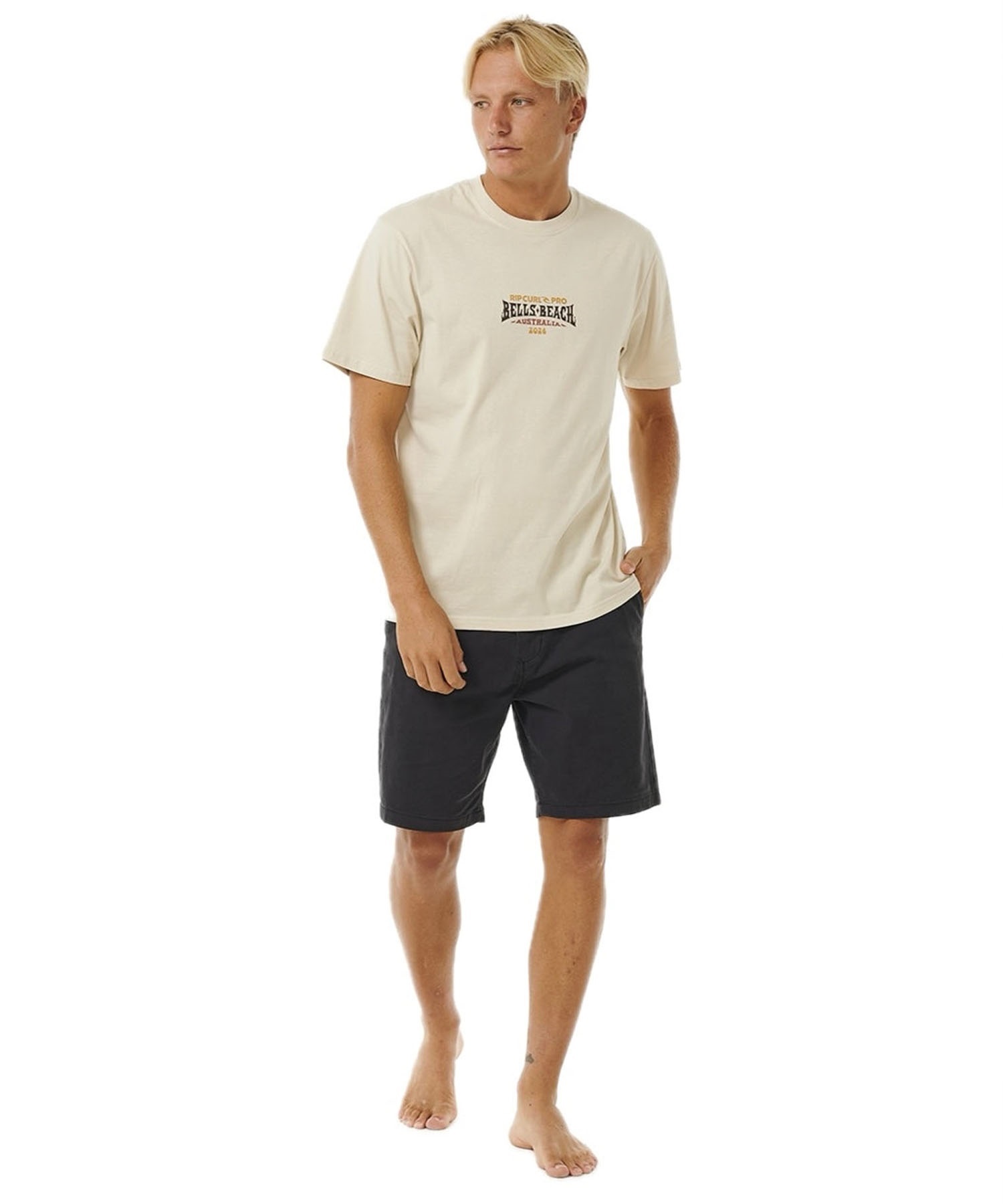 RIP CURL リップカール M RIP CURL PRO 24 LOGO TEE メンズ 半袖Tシャツ ワンポイント 0FDMTE(WT-M)