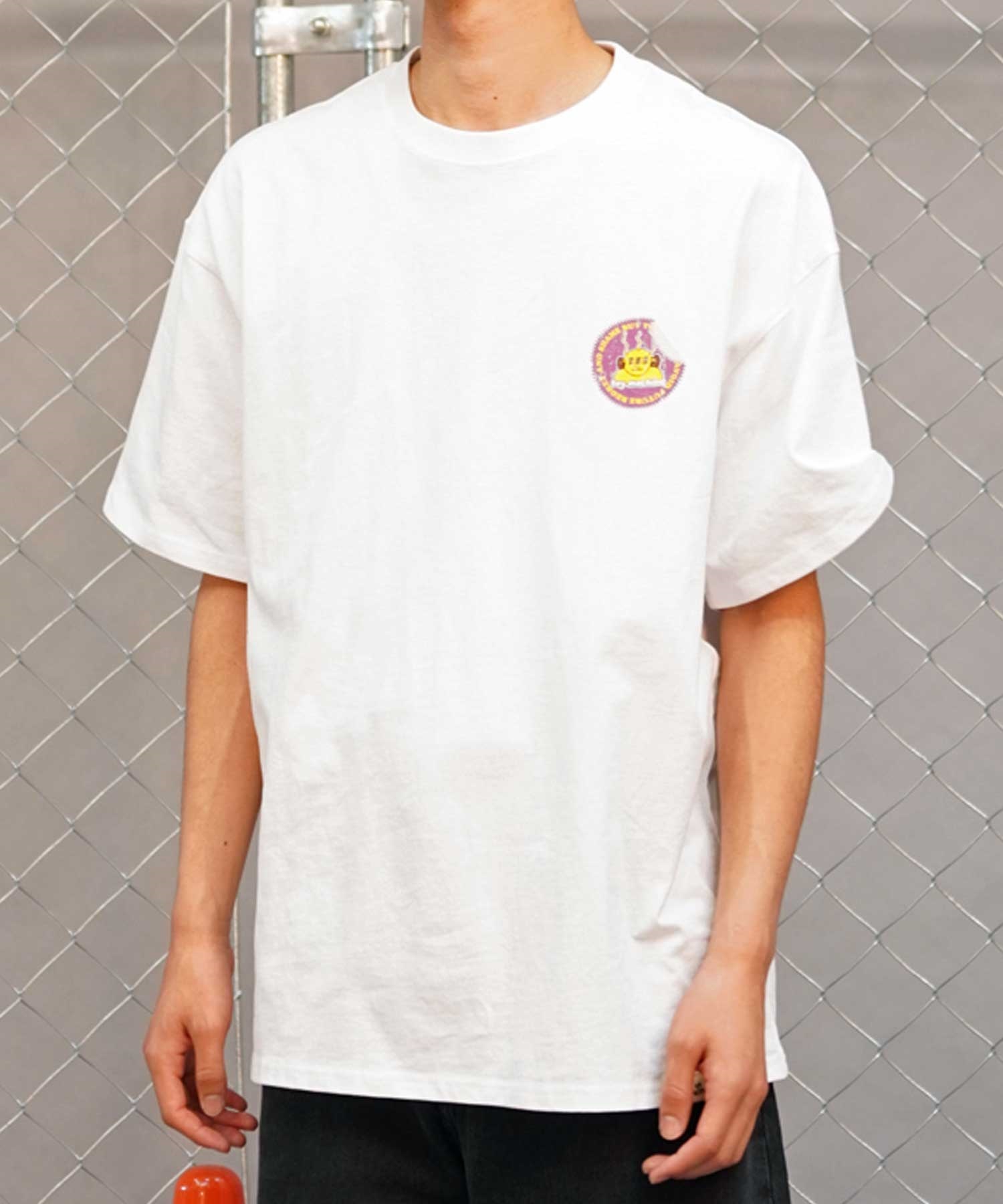 【ムラサキスポーツ限定】 TOY MACHINE トイマシーン メンズ 半袖 Tシャツ バックプリント MTMSEST12(WHITE-M)