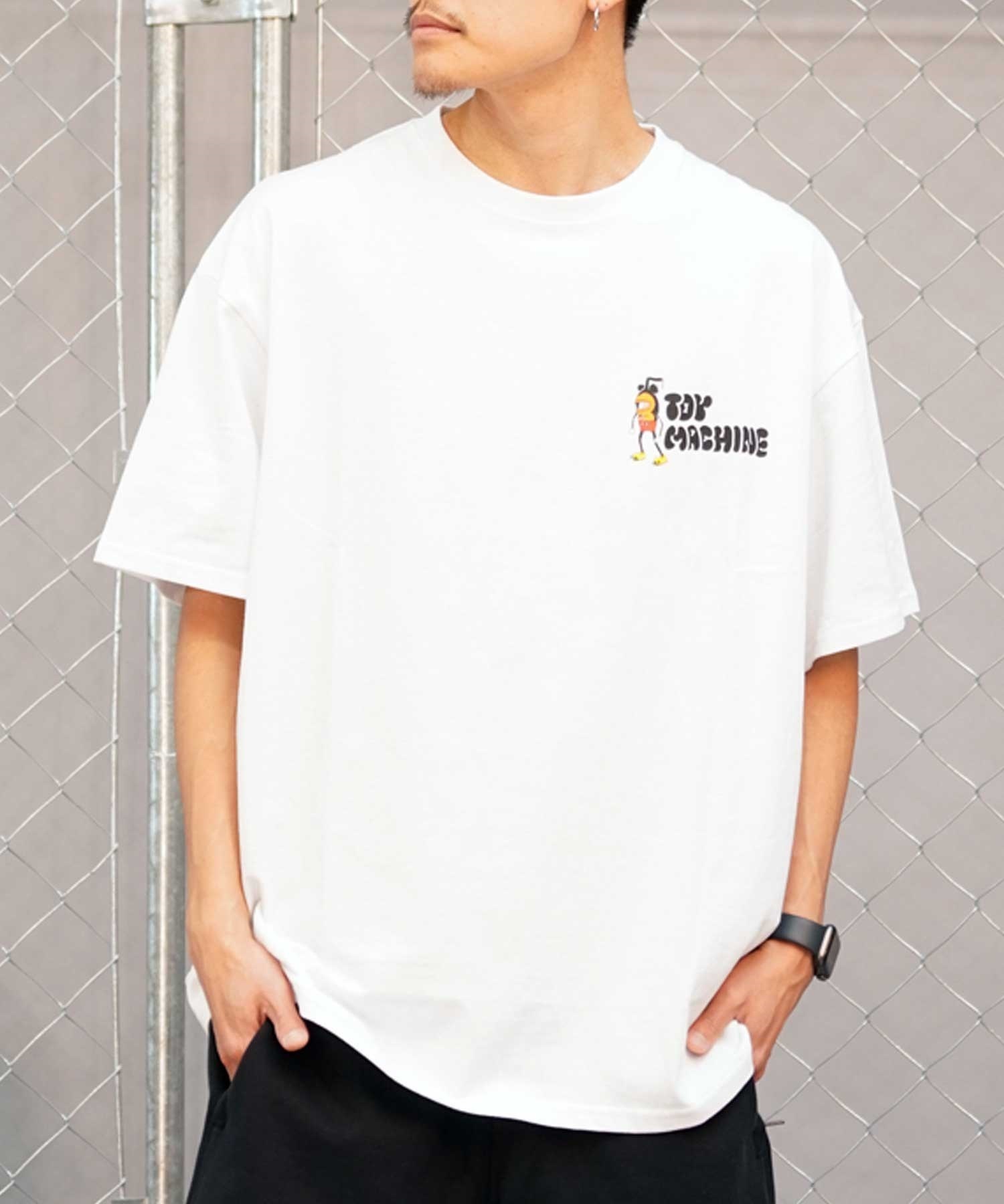 TOY MACHINE トイマシーン 半袖Tシャツ バックプリント MTMSEST7 ムラサキスポーツ限定(WHITE-M)