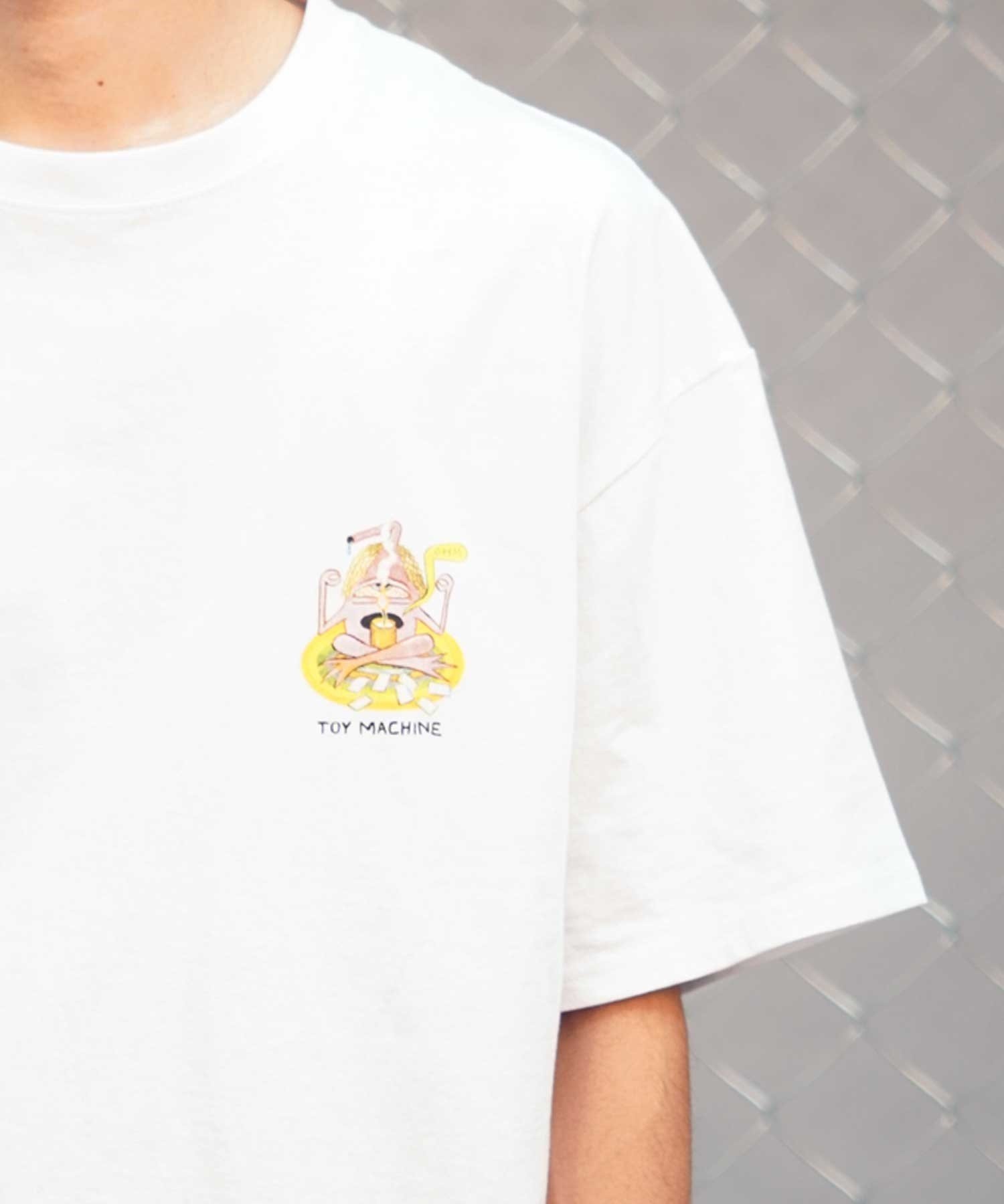 TOY MACHINE トイマシーン 半袖Tシャツ バックプリント MTMSEST9 ムラサキスポーツ限定(WHITE-M)