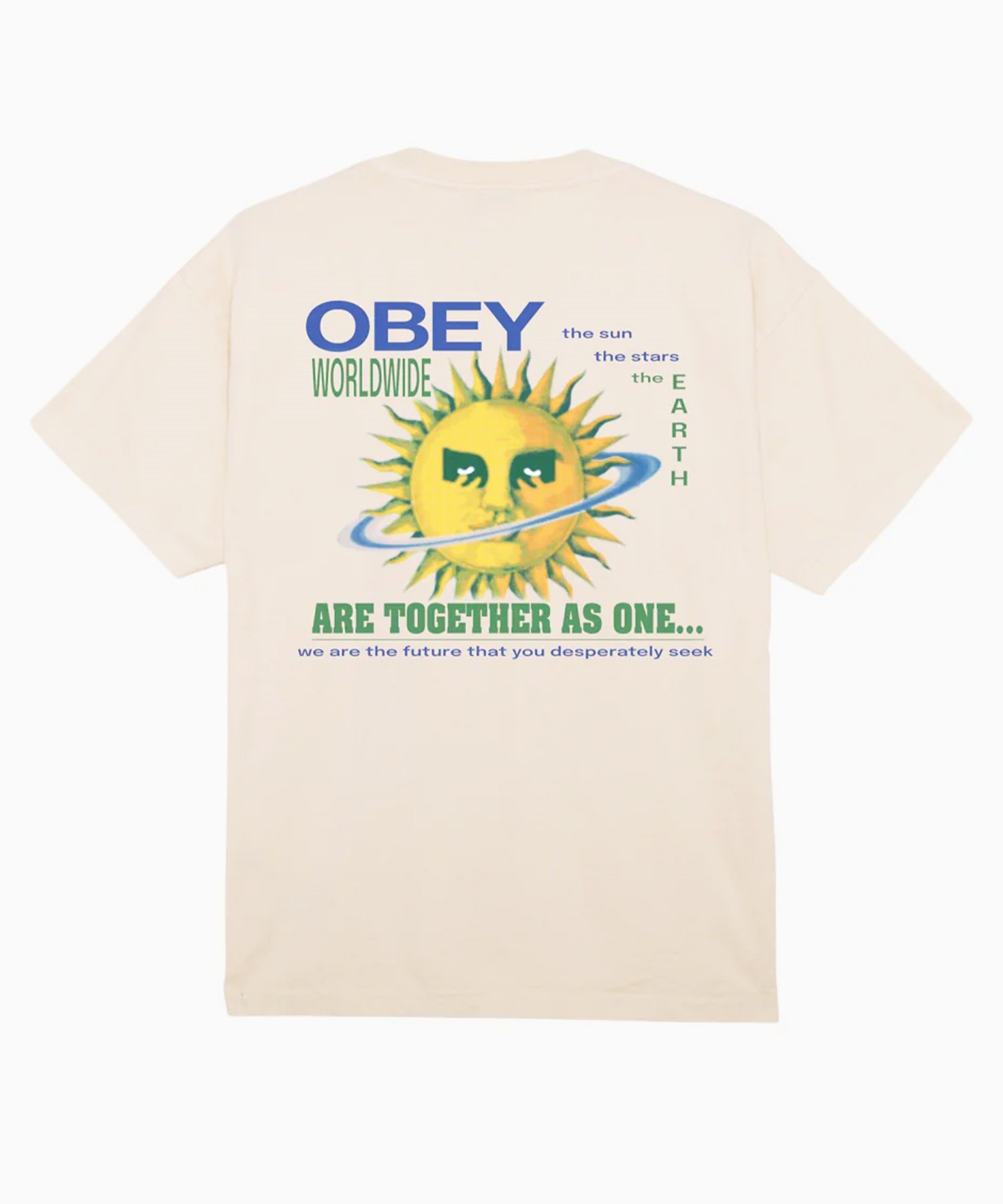 OBEY オベイ メンズ 半袖 Tシャツ バックプリント リラックスシルエット コットン OBEY TOGETHER AS ONE 166913759(SGO-M)