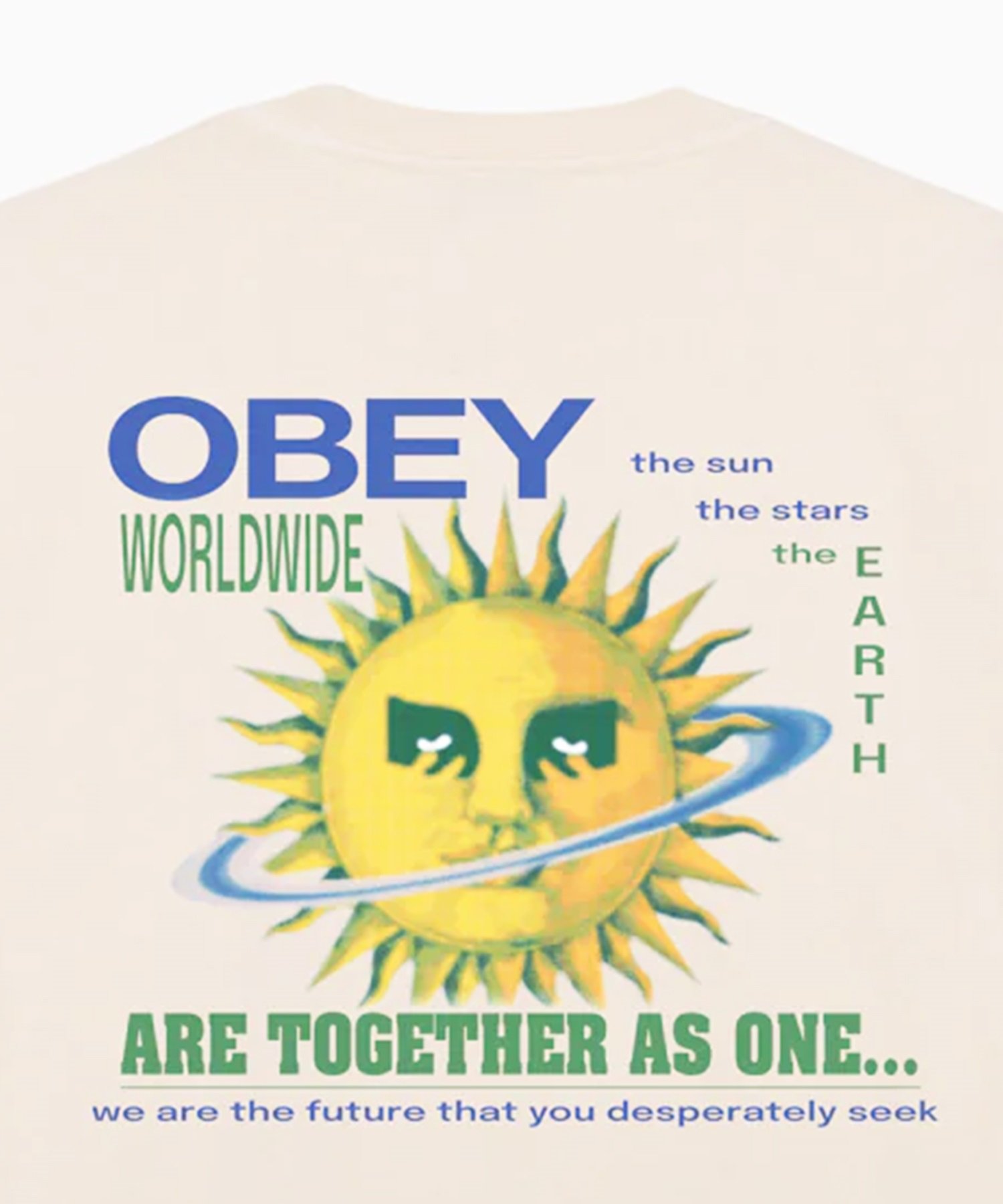 OBEY オベイ メンズ 半袖 Tシャツ バックプリント リラックスシルエット コットン OBEY TOGETHER AS ONE 166913759(SGO-M)