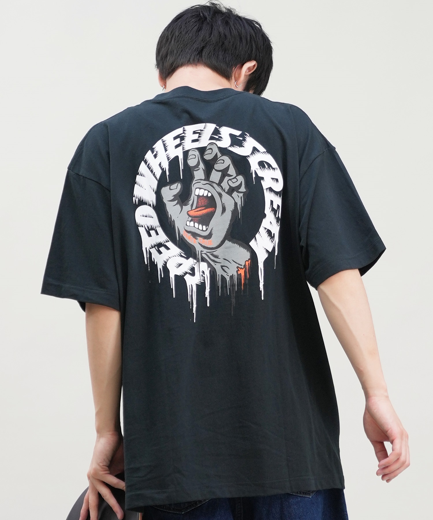 SANTACRUZ サンタクルーズ 半袖 Tシャツ メンズ バックプリント Tagged Speed Wheels S S Tee 502242404 ムラサキスポーツ限定(WHITE-M)