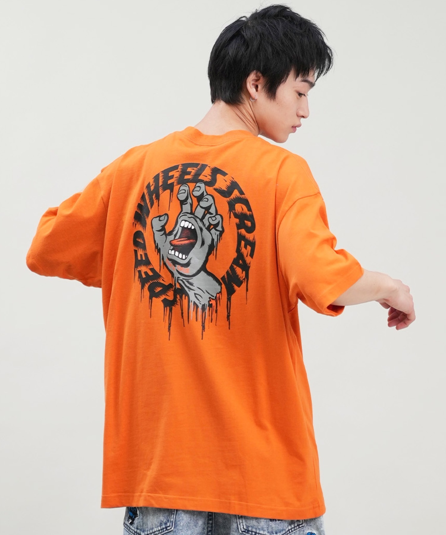 SANTACRUZ サンタクルーズ 半袖 Tシャツ メンズ バックプリント Tagged Speed Wheels S S Tee 502242404 ムラサキスポーツ限定(WHITE-M)